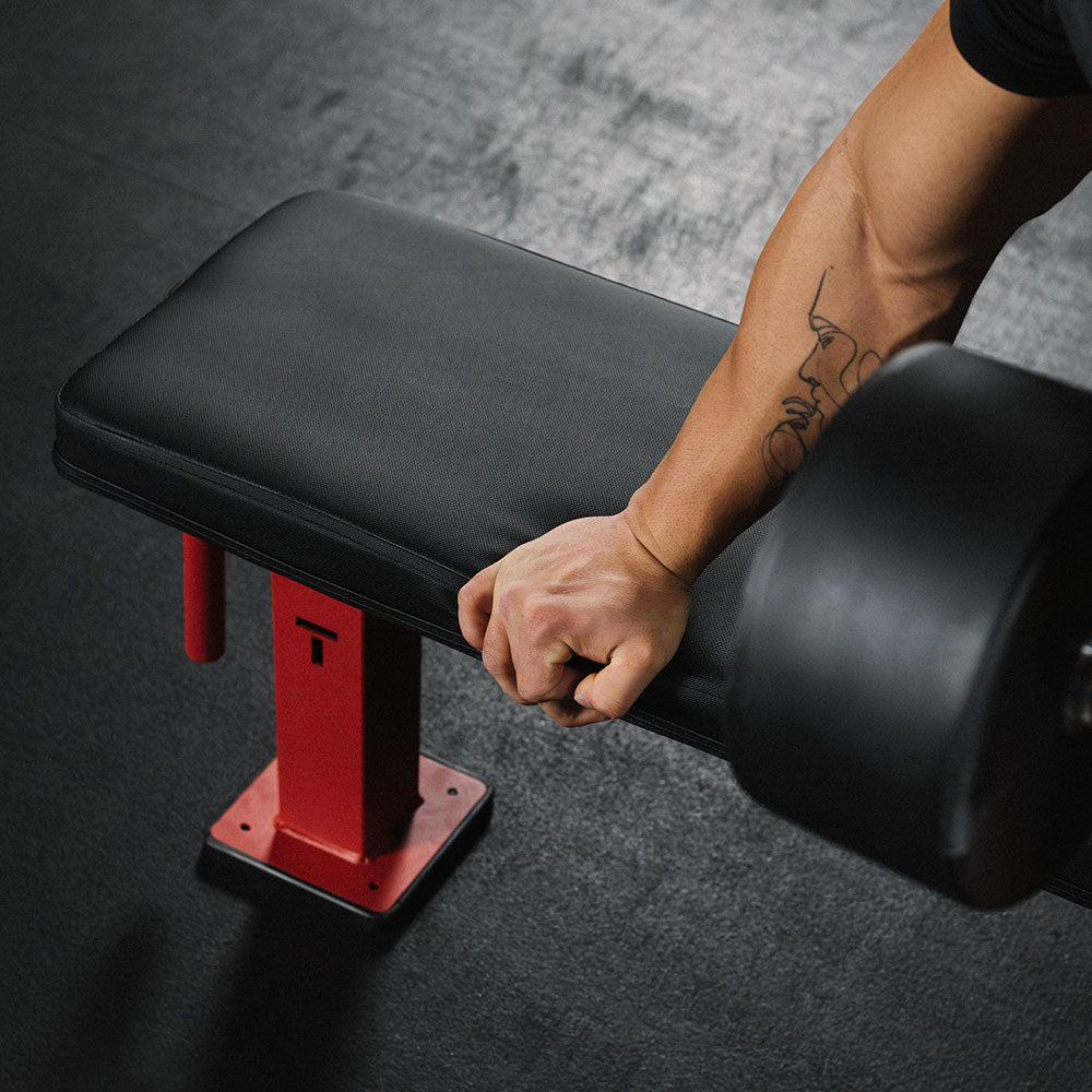 Elite Series Single Post Flat Bench | Red - view 16