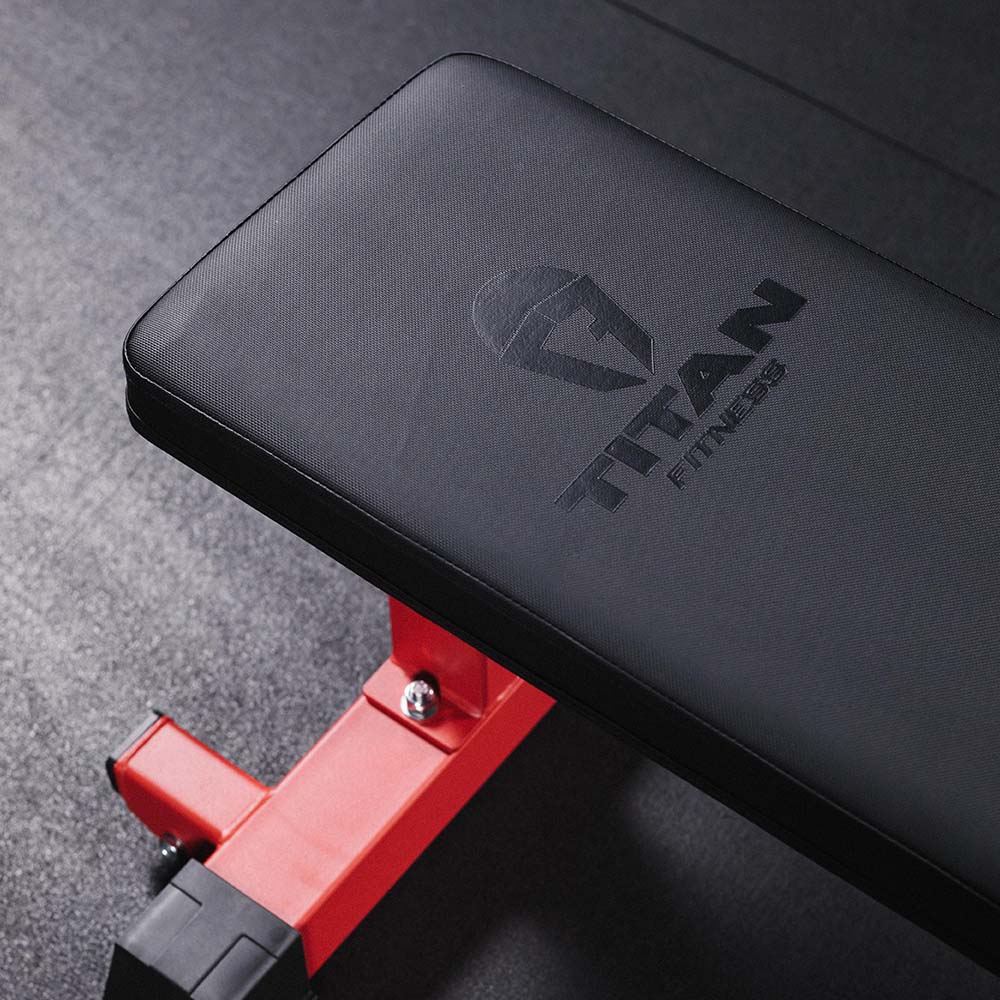 Elite Series Single Post Flat Bench | Red - view 19
