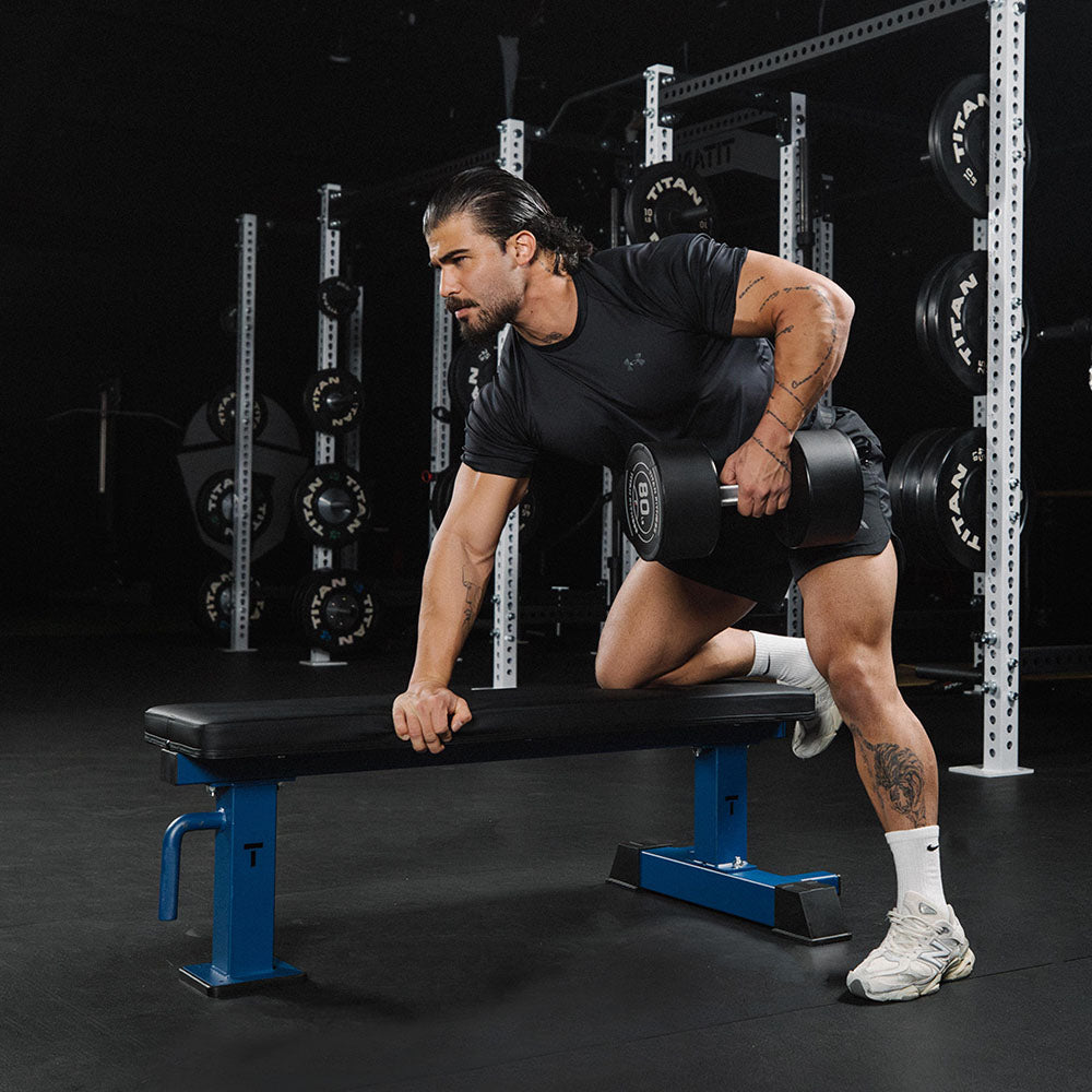 Elite Series Single Post Flat Bench | Navy - view 27