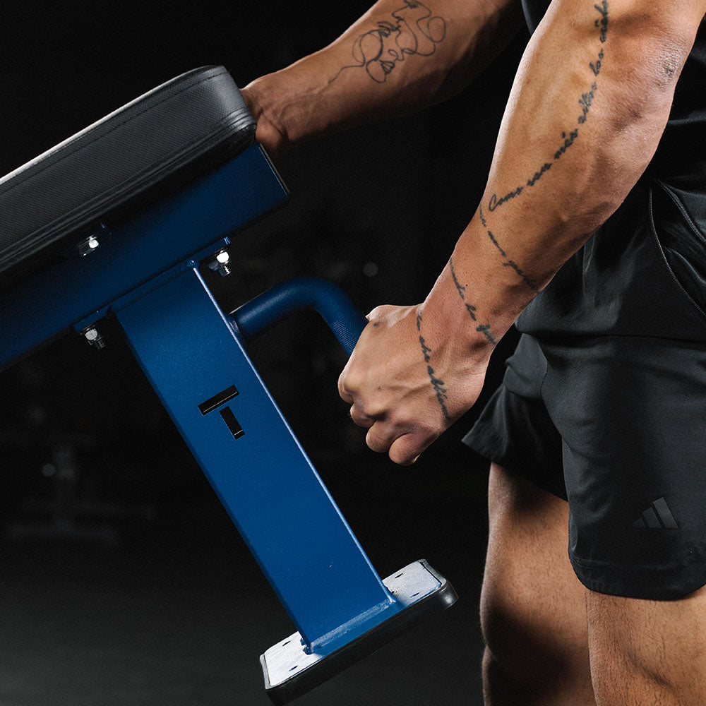 Elite Series Single Post Flat Bench | Navy