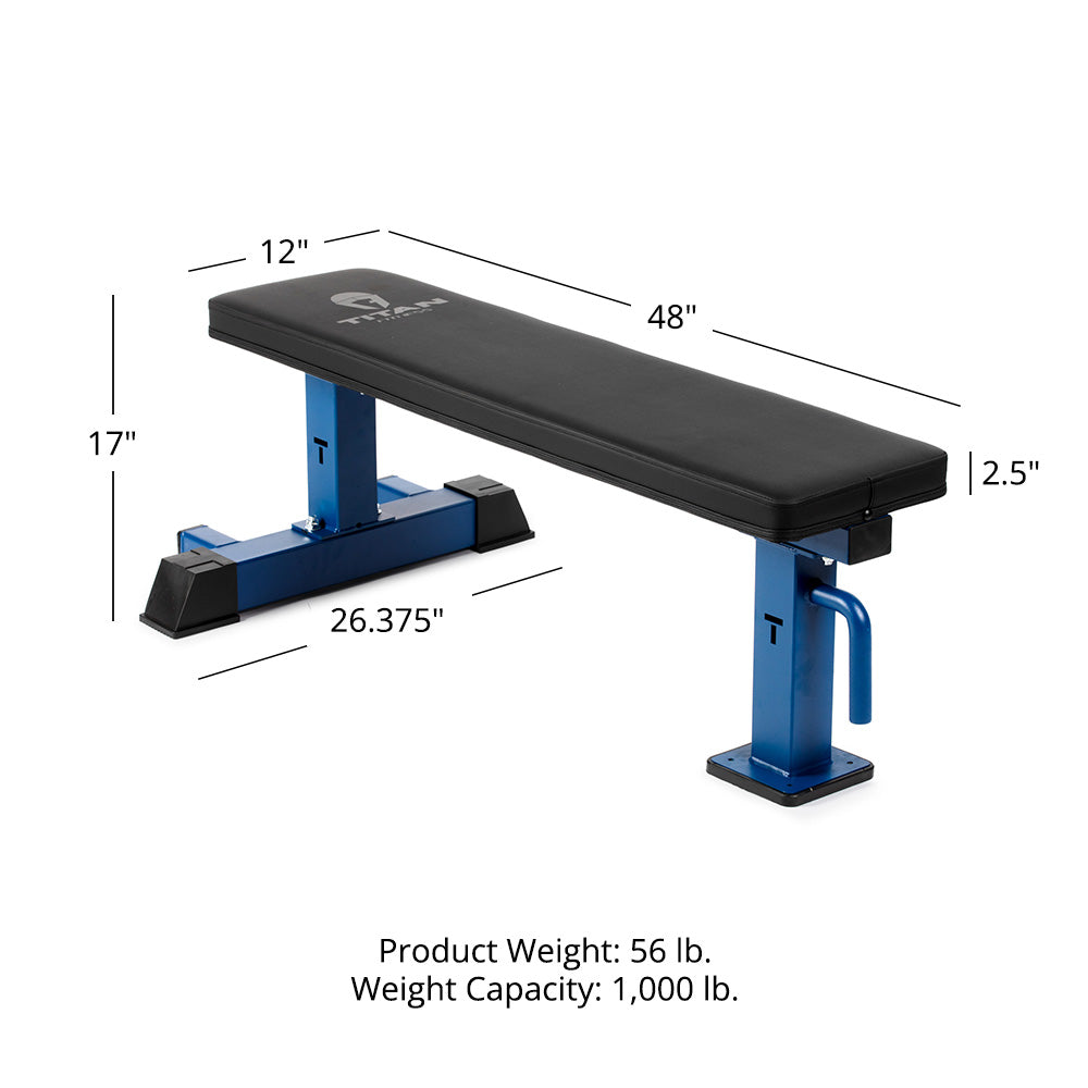 Elite Series Single Post Flat Bench | Navy - view 36