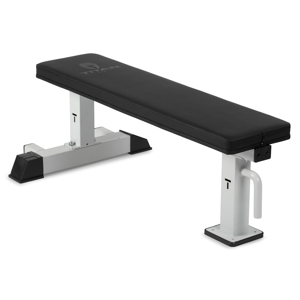 Elite Series Single Post Flat Bench | White - view 37