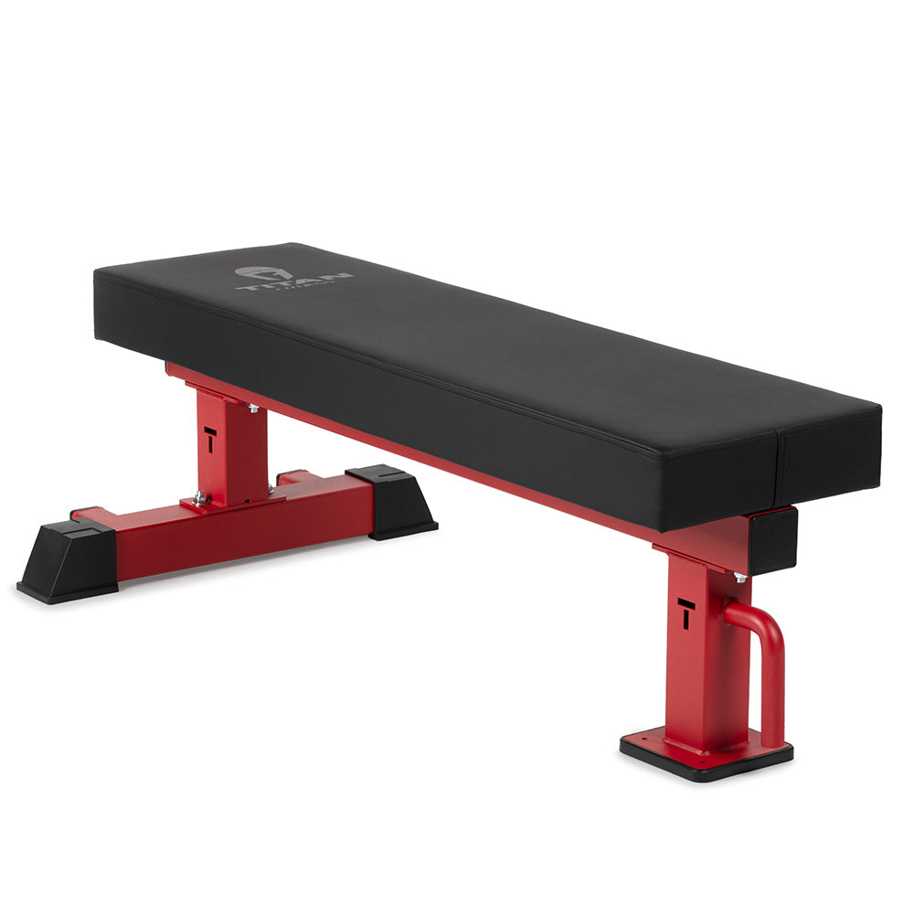 TITAN Series Single Post Flat Bench | Red - view 13