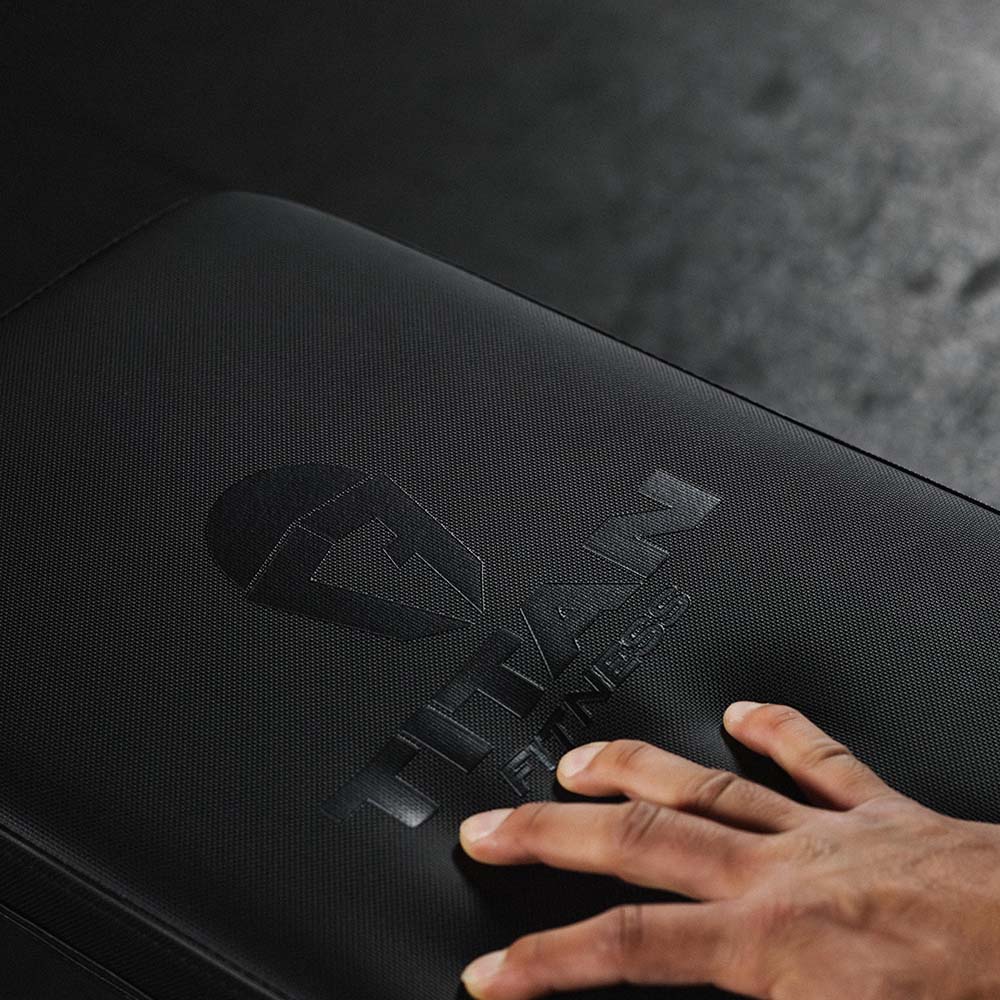 TITAN Series Single Post Flat Bench | Red