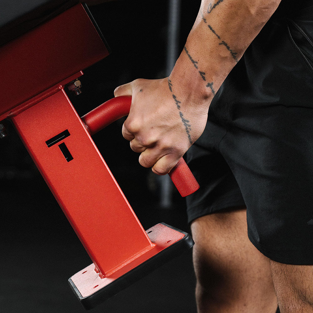 TITAN Series Single Post Flat Bench | Red - view 21