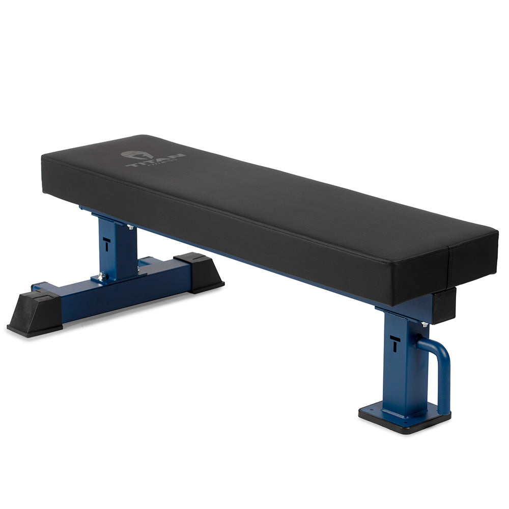 TITAN Series Single Post Flat Bench | Navy - view 25