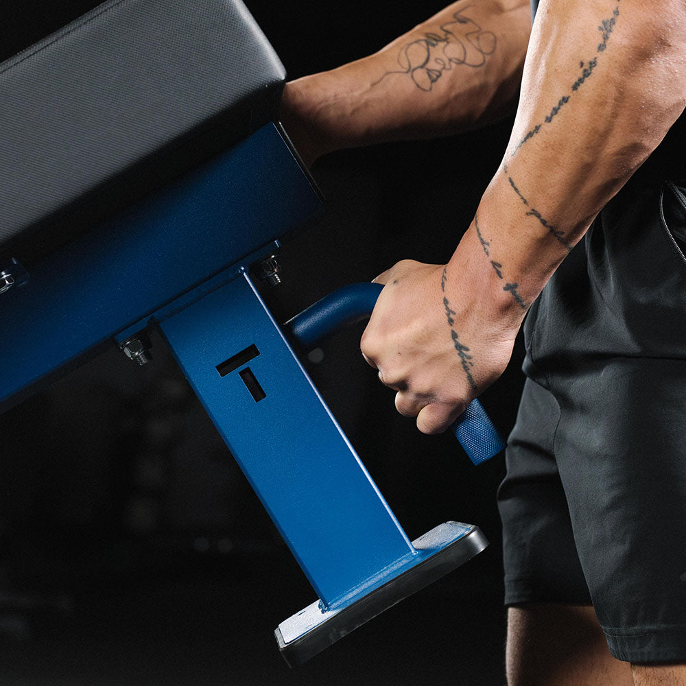 TITAN Series Single Post Flat Bench | Navy - view 33