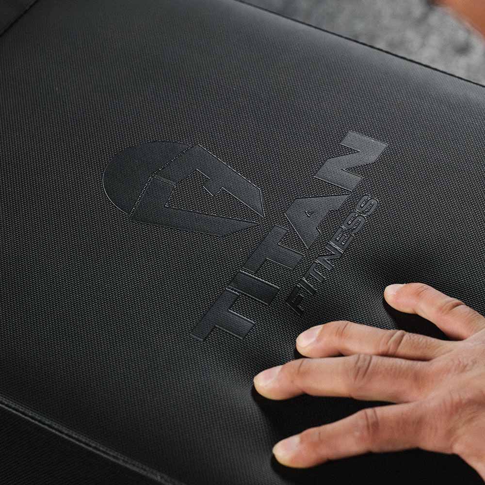 TITAN Series Single Post Flat Bench | White