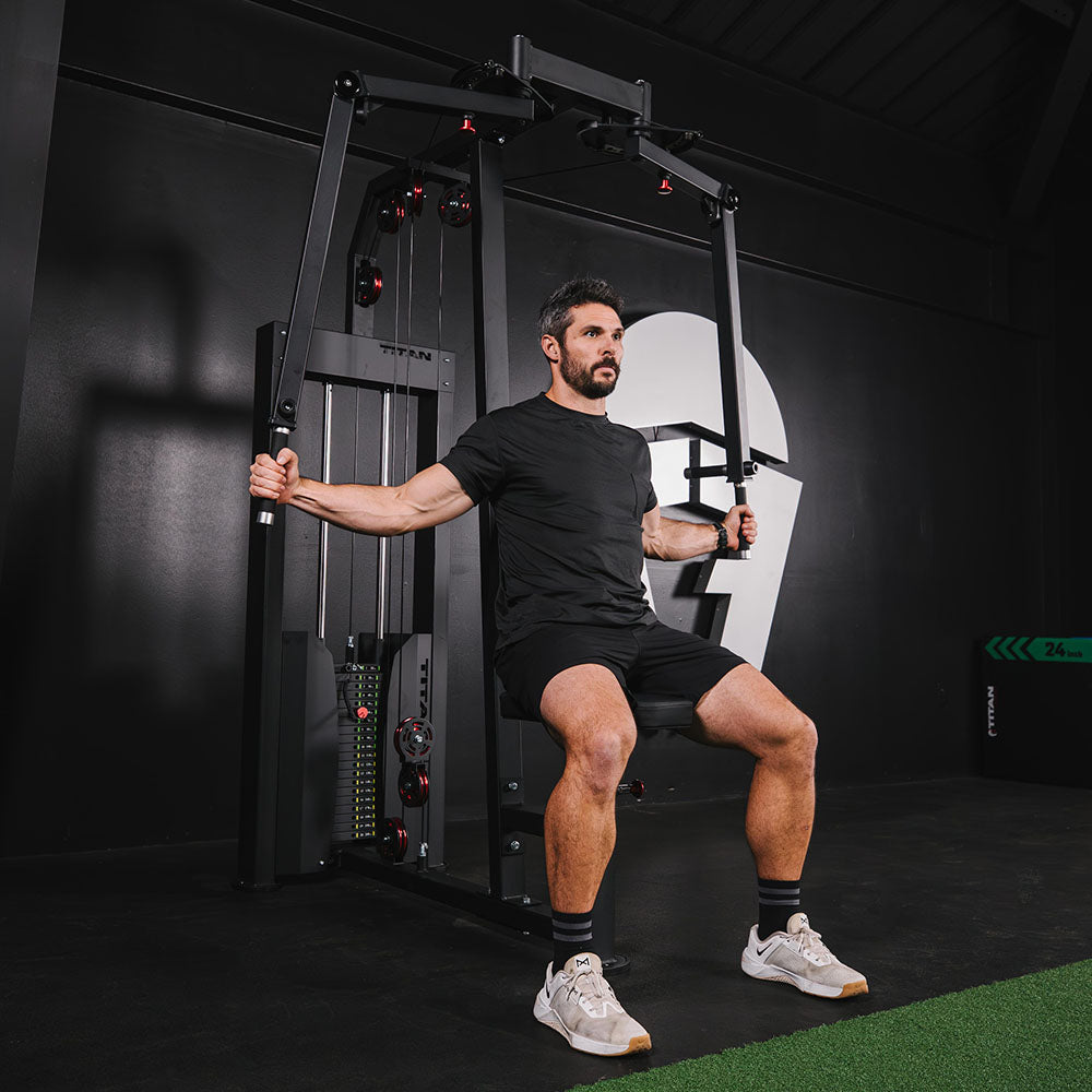Selectorized Pec Fly and Reverse Delt Machine | Titan Fitness