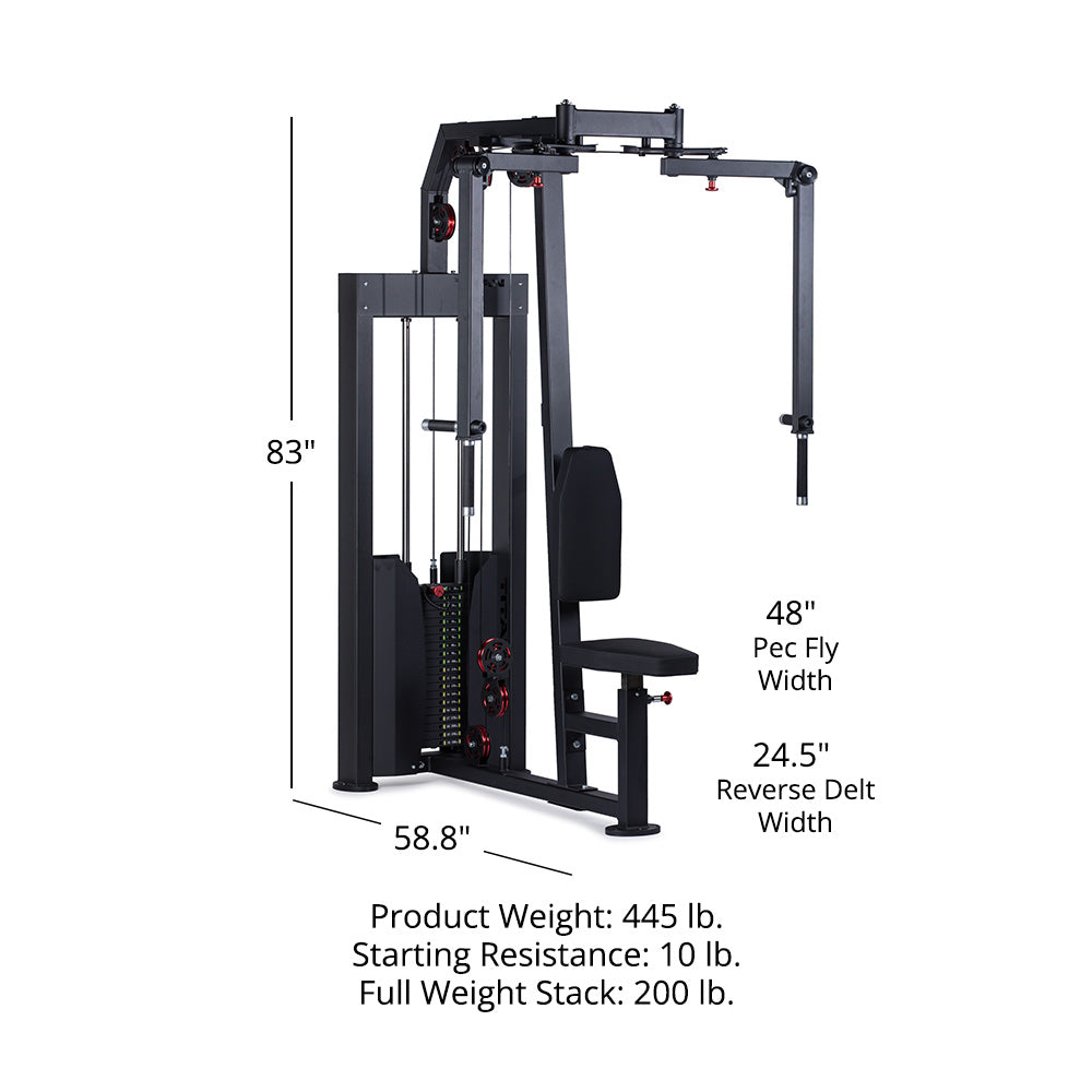 Selectorized Pec Fly and Reverse Delt Machine