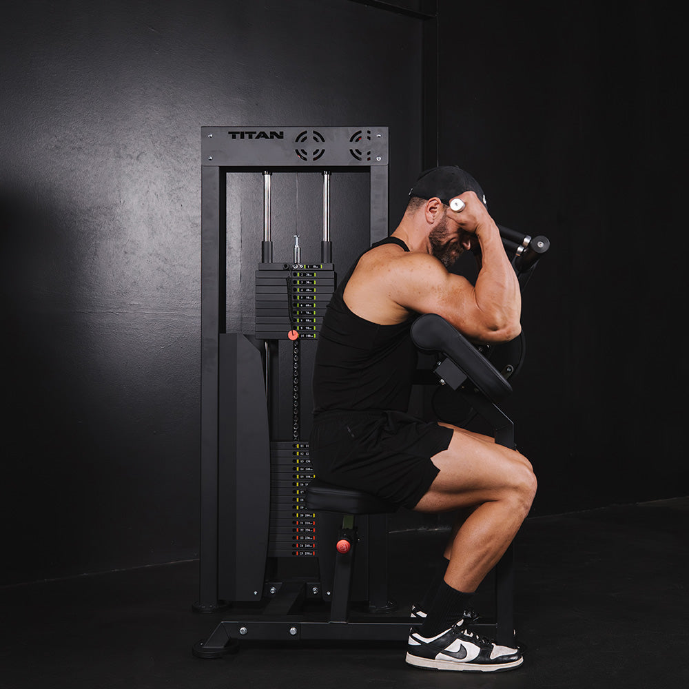 Selectorized Bicep and Tricep Machine - view 3