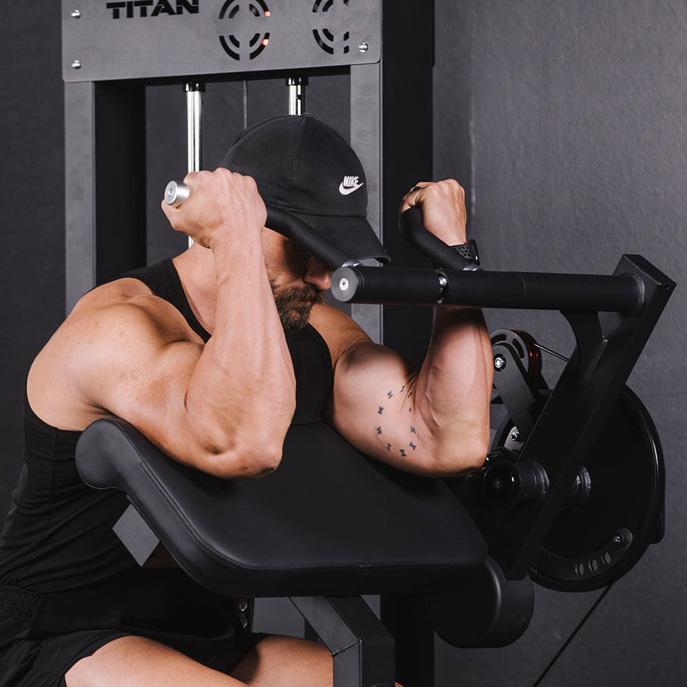 Selectorized Bicep and Tricep Machine - view 9