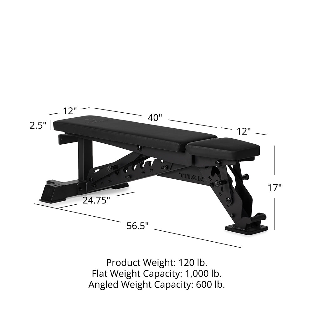 TITAN Series Adjustable Bench | Black - view 24