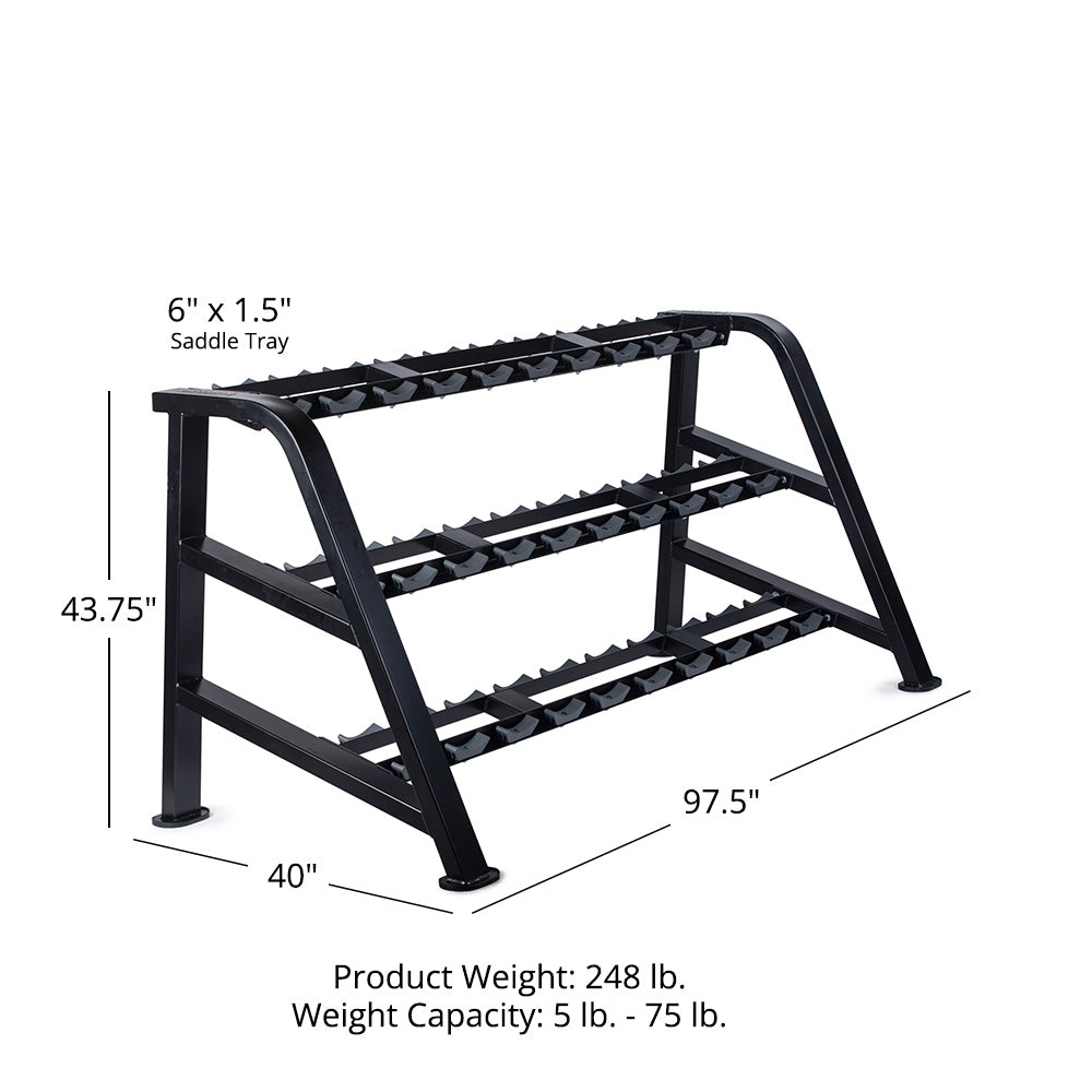Saddle Dumbbell Rack | 3-Tier - view 20