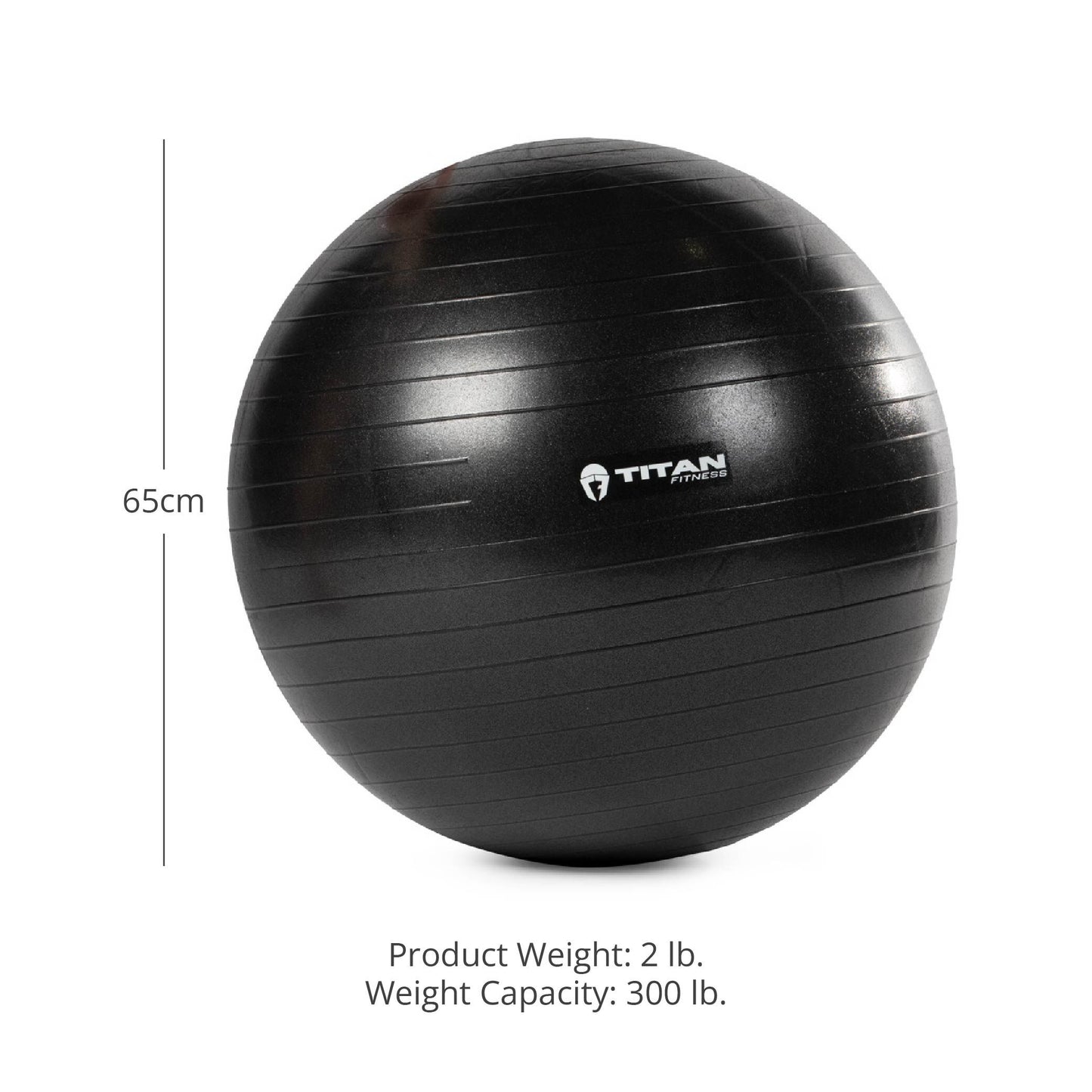 65cm Black Exercise Stability Ball - view 4