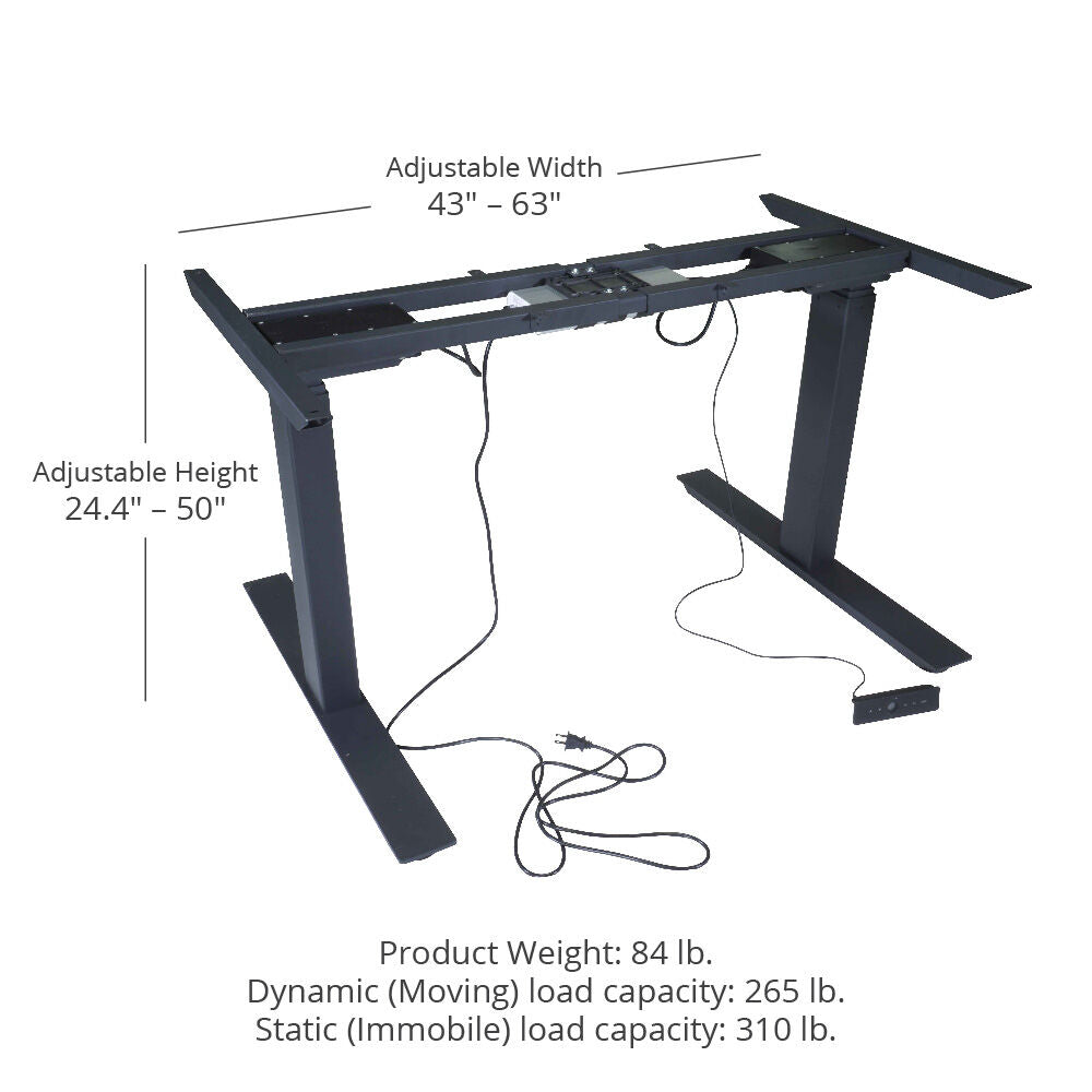 Dual Motor Electric Adjustable Height A6 Sit-Stand Desk - view 8