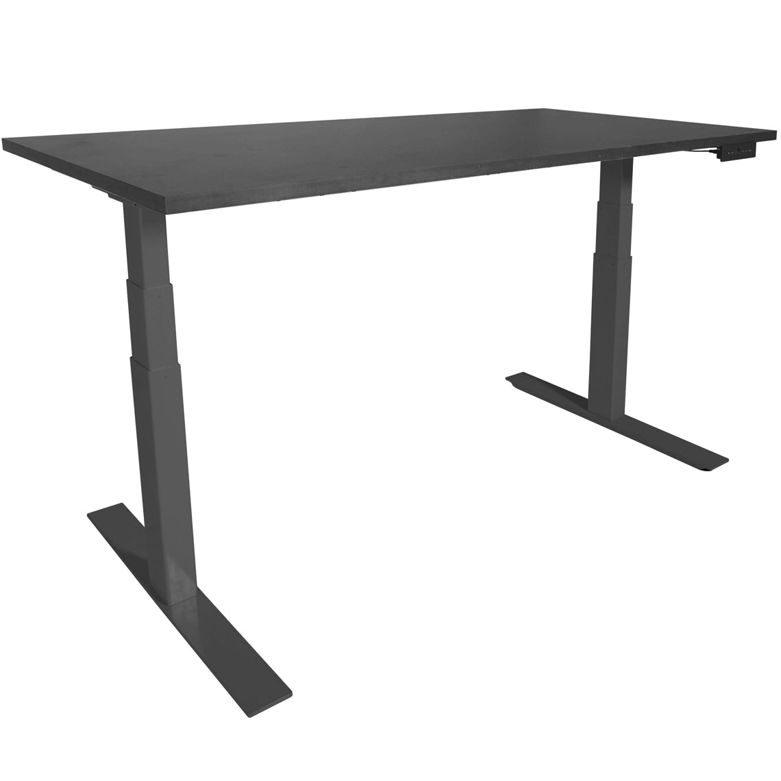 A6 Adjustable Sit To Stand Desk 24"- 50" W/ Black 60" X 30" Top - view 1