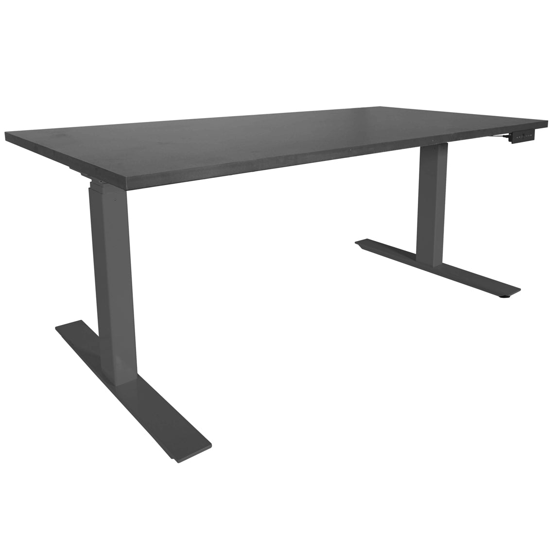 A6 Adjustable Sit To Stand Desk 24"- 50" W/ Black 60" X 30" Top - view 2