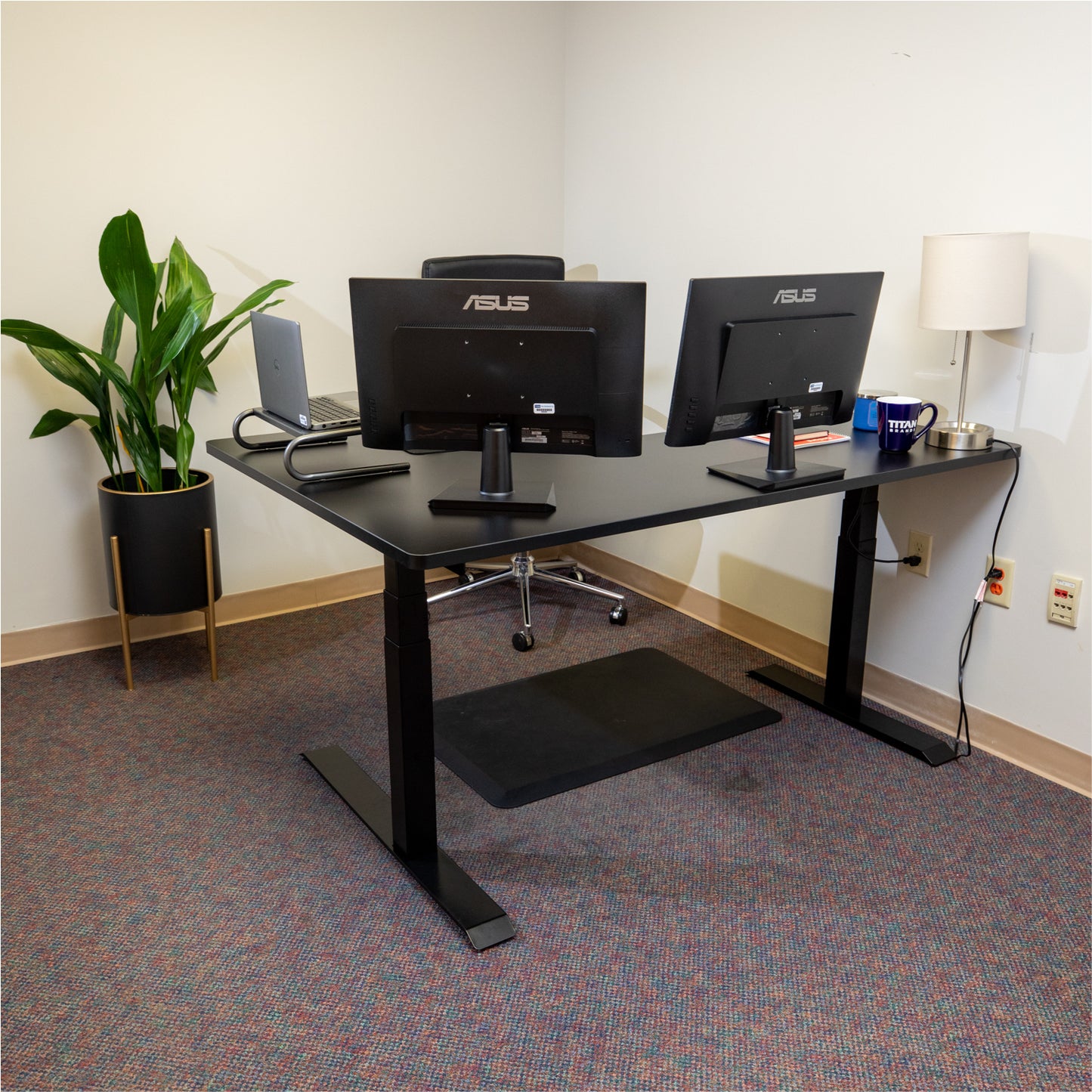 Adjustable L-Shape Corner Standing Desk - view 2