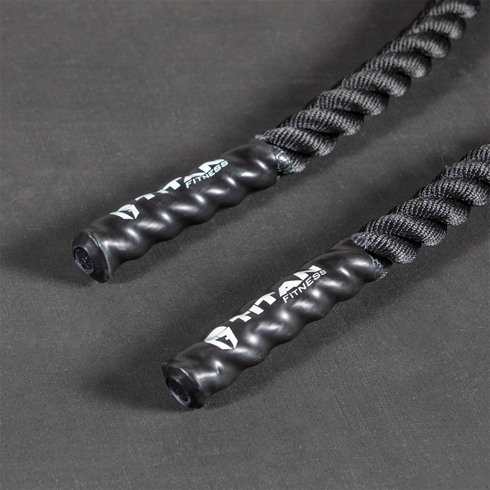 Black Poly Dacron Battle Ropes – Titan Fitness