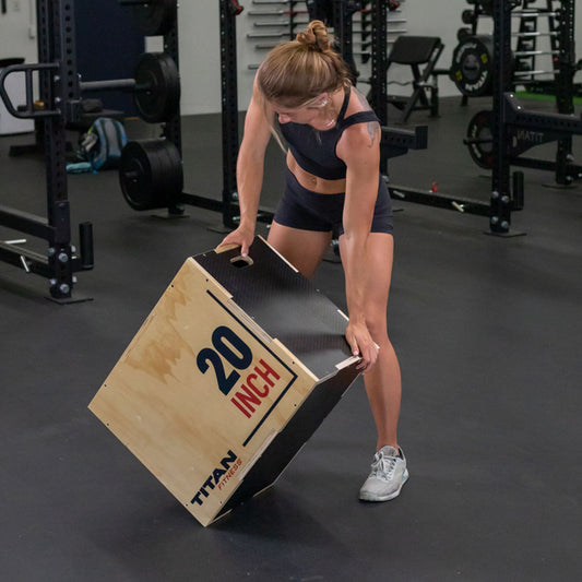 3-in-1 Wooden Plyo Box - Plyo Box Size: Medium | Medium (16 x 20 x 24in) view 2