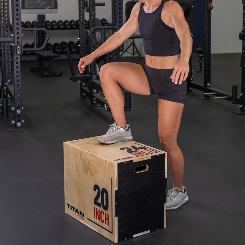 3-in-1 Wooden Plyo Box - Plyo Box Size: Medium | Medium (16 x 20 x 24in) - view 3