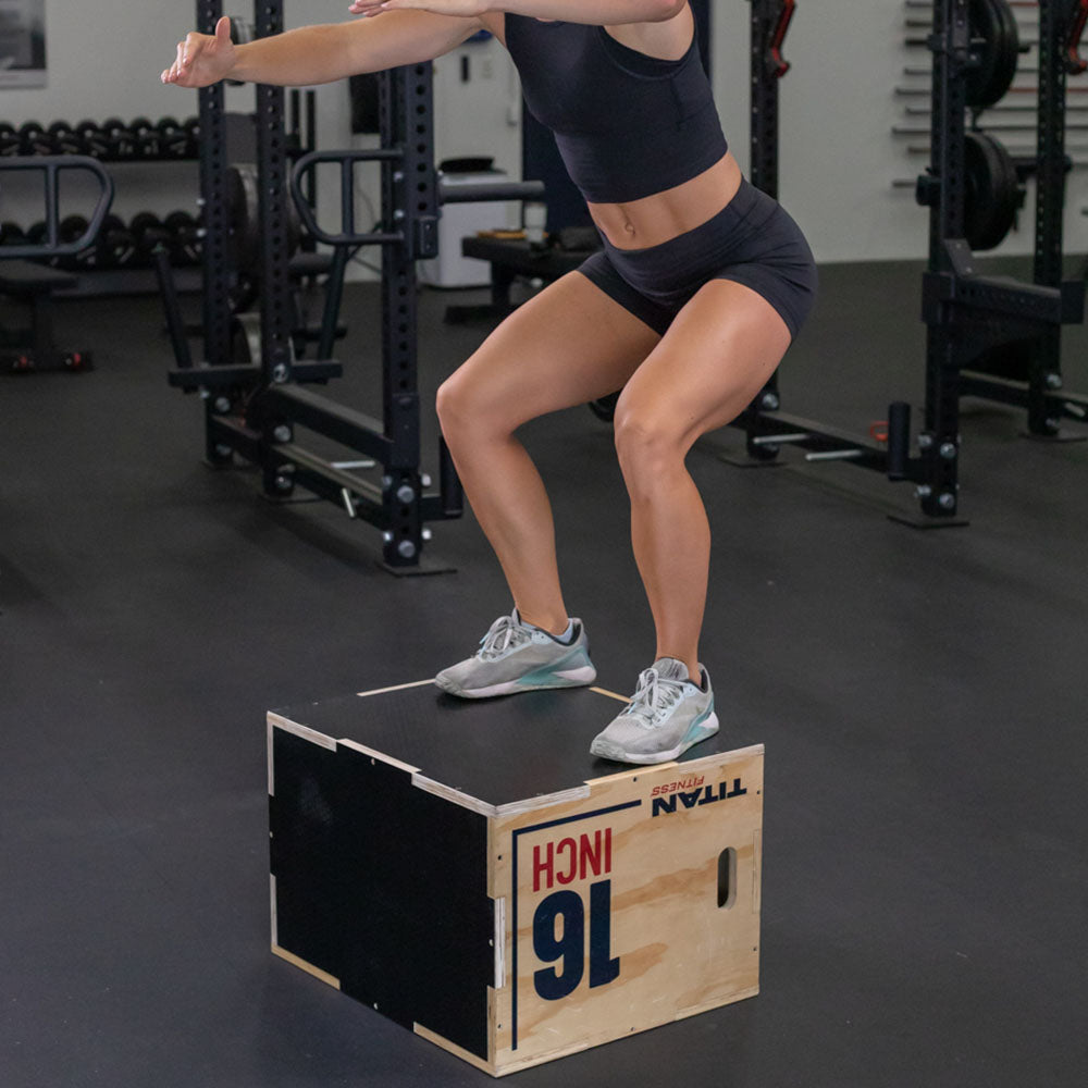 3-in-1 Wooden Plyo Box - Plyo Box Size: Medium | Medium (16 x 20 x 24in)