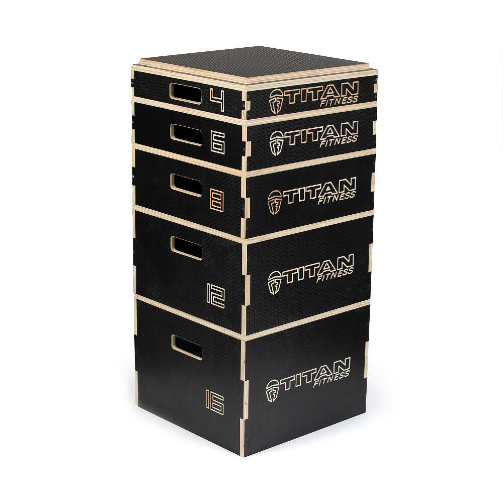 Stackable Wooden Plyometric Boxes - view 1