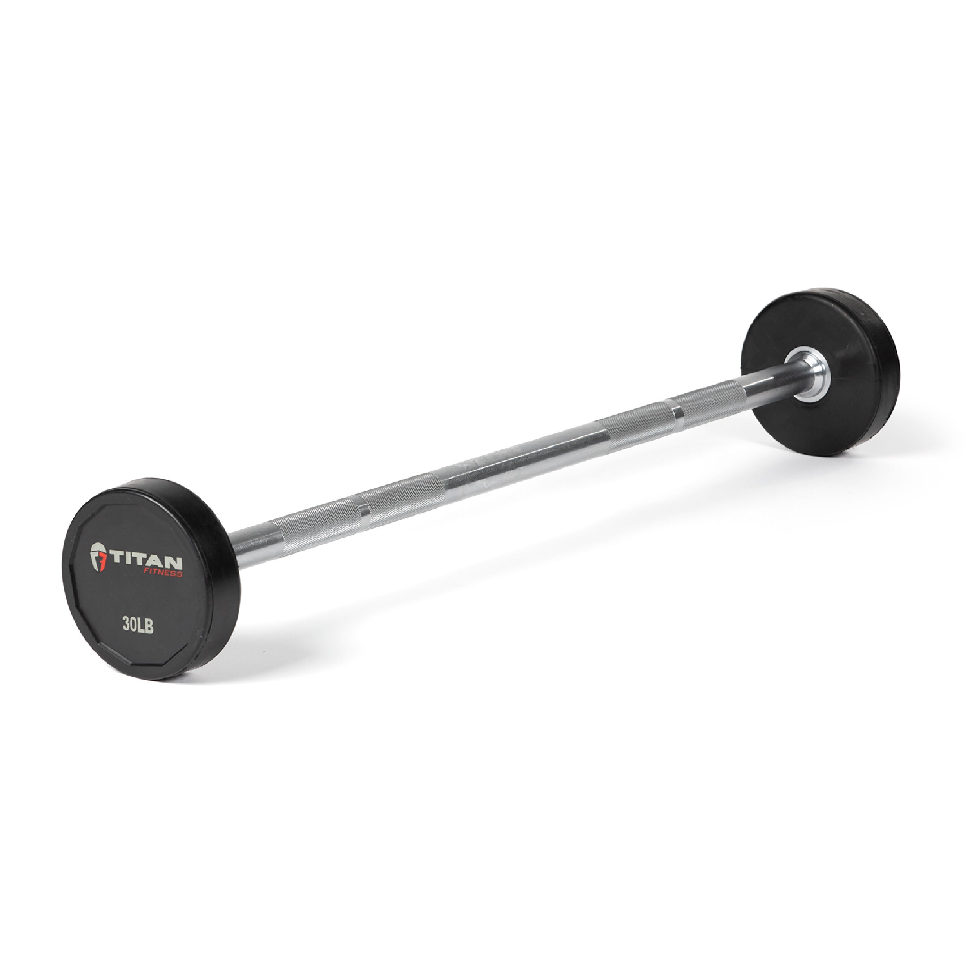 Scratch and Dent - Rubber Fixed Barbell | Straight | 30 LB - FINAL SALE - Thumbnail 2