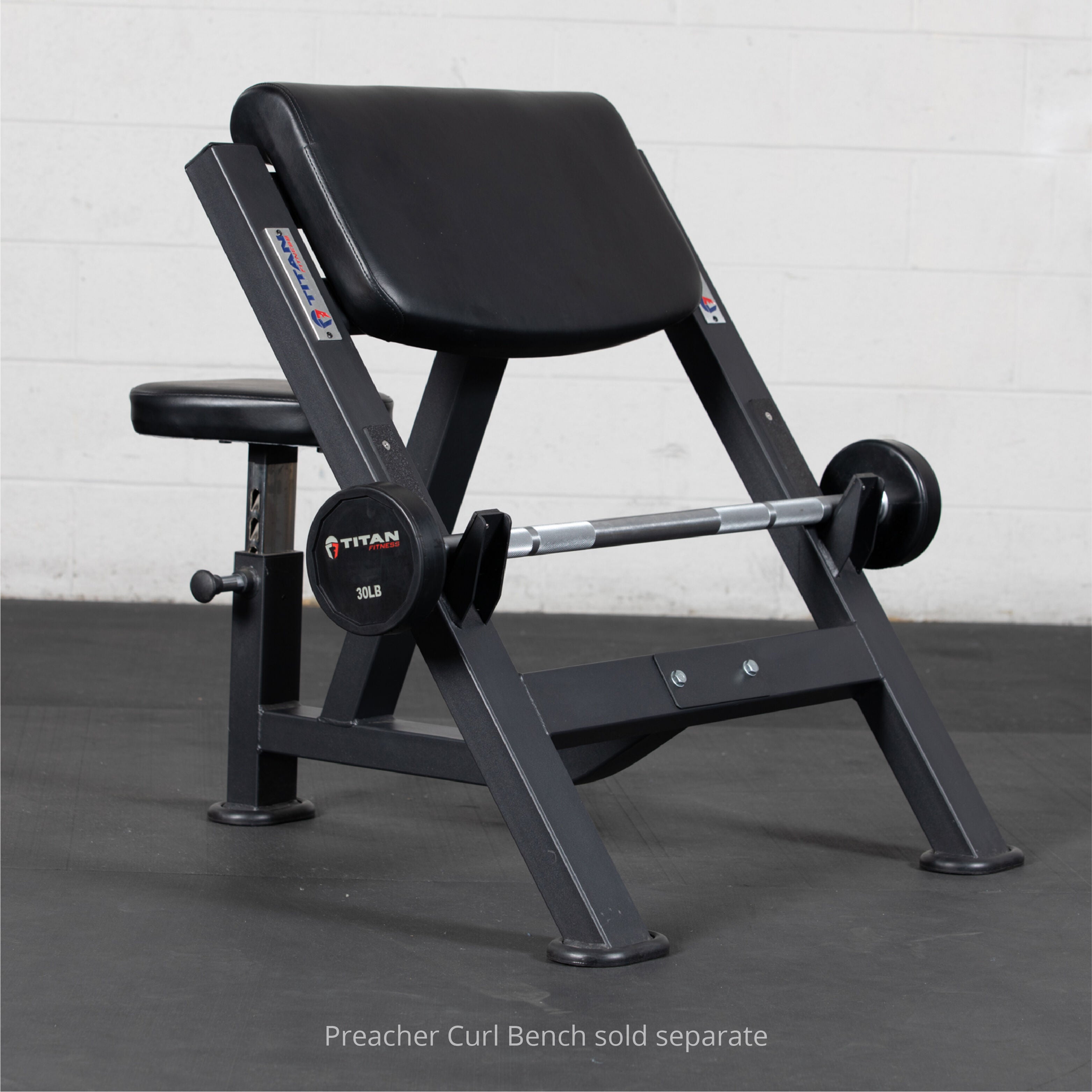 Titan Fitness Rubber Fixed Barbell - Thumbnail 4