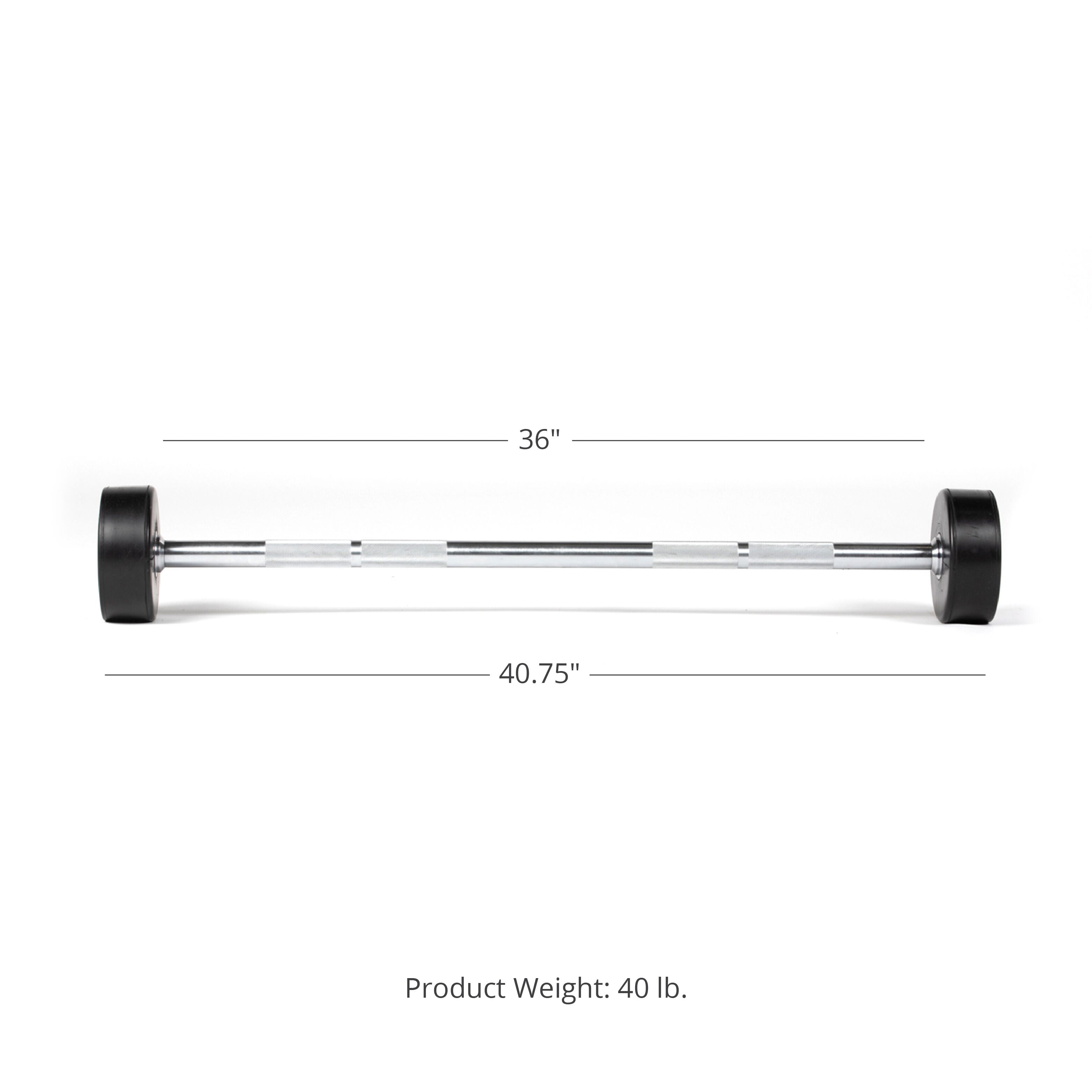 Titan Fitness Rubber Fixed Barbell