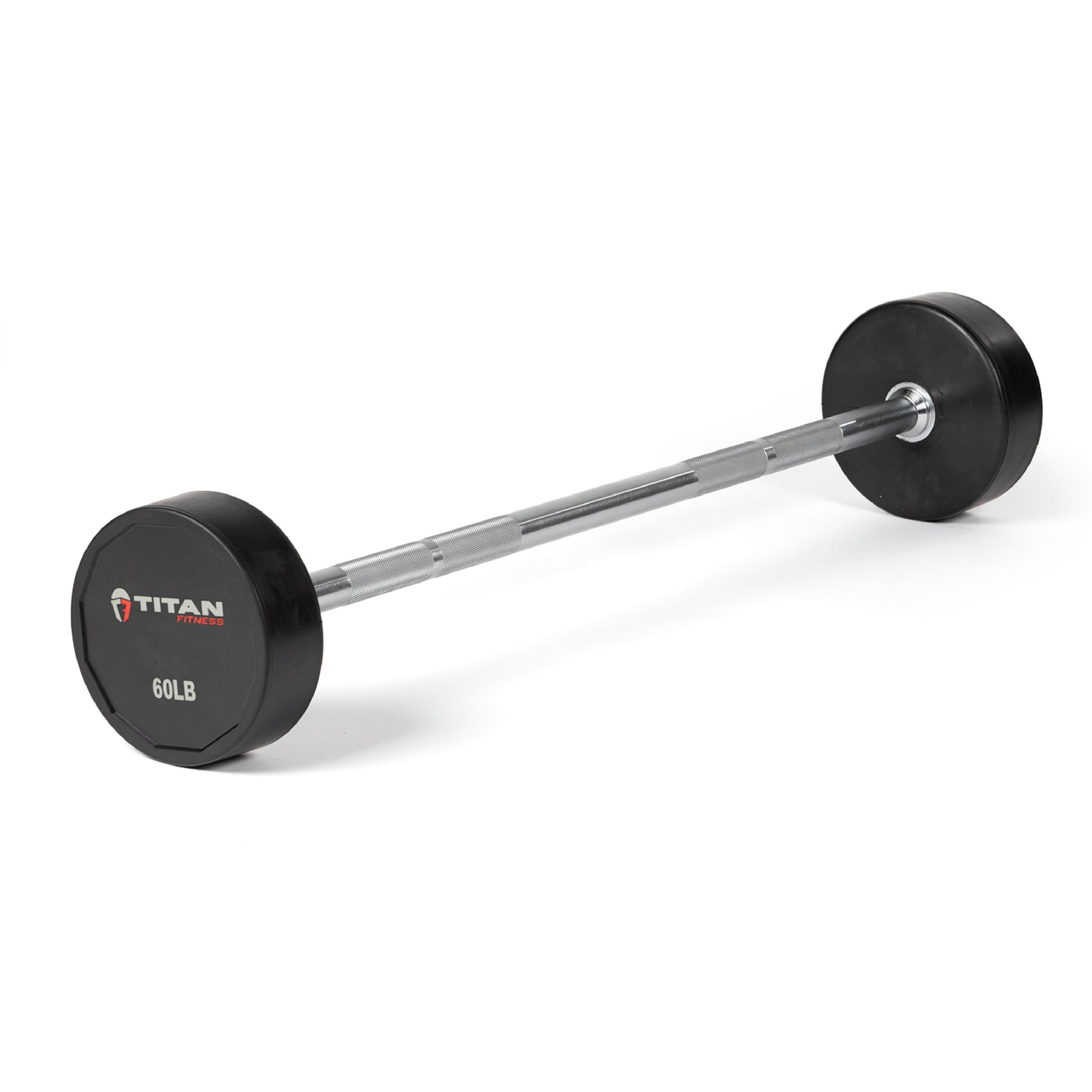 Scratch and Dent Rubber Fixed Barbell Straight 60 LB FINAL SALE