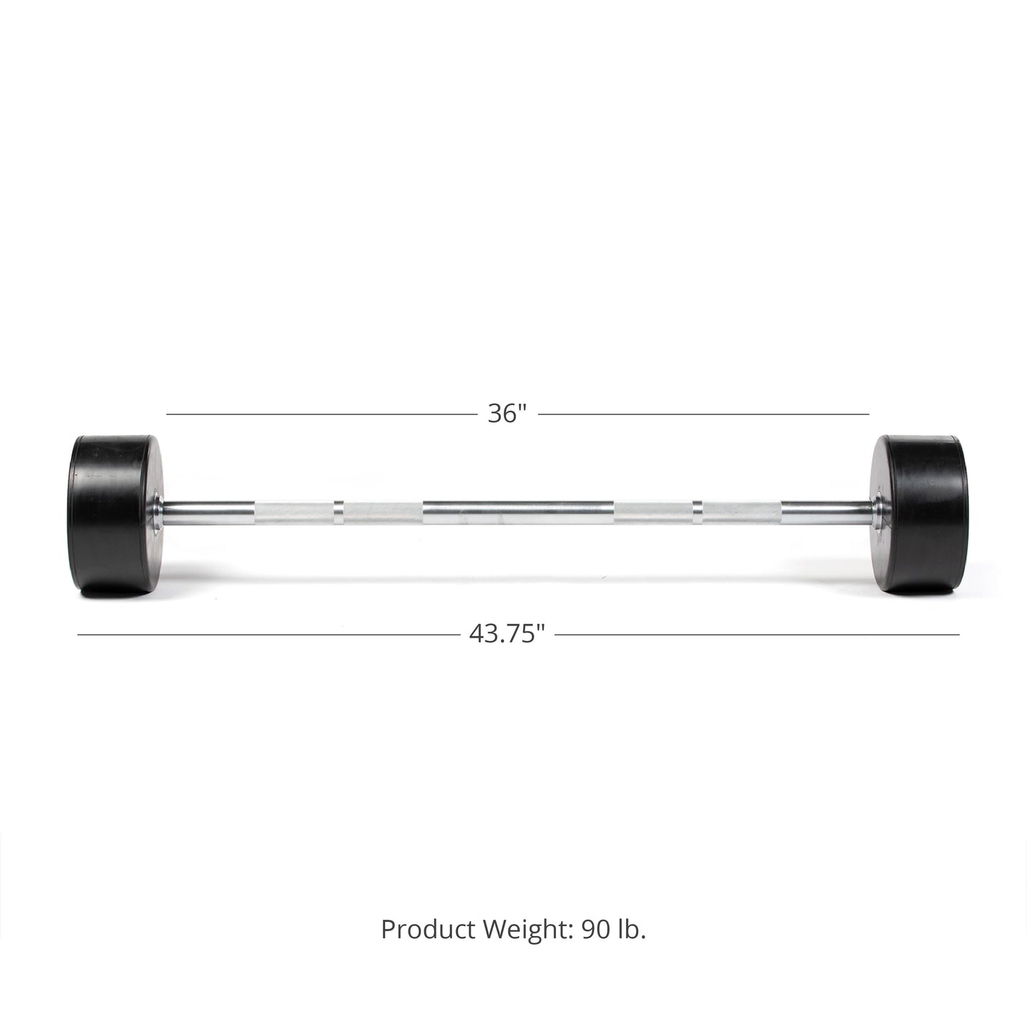 Scratch and Dent - Rubber Fixed Barbell - view 2