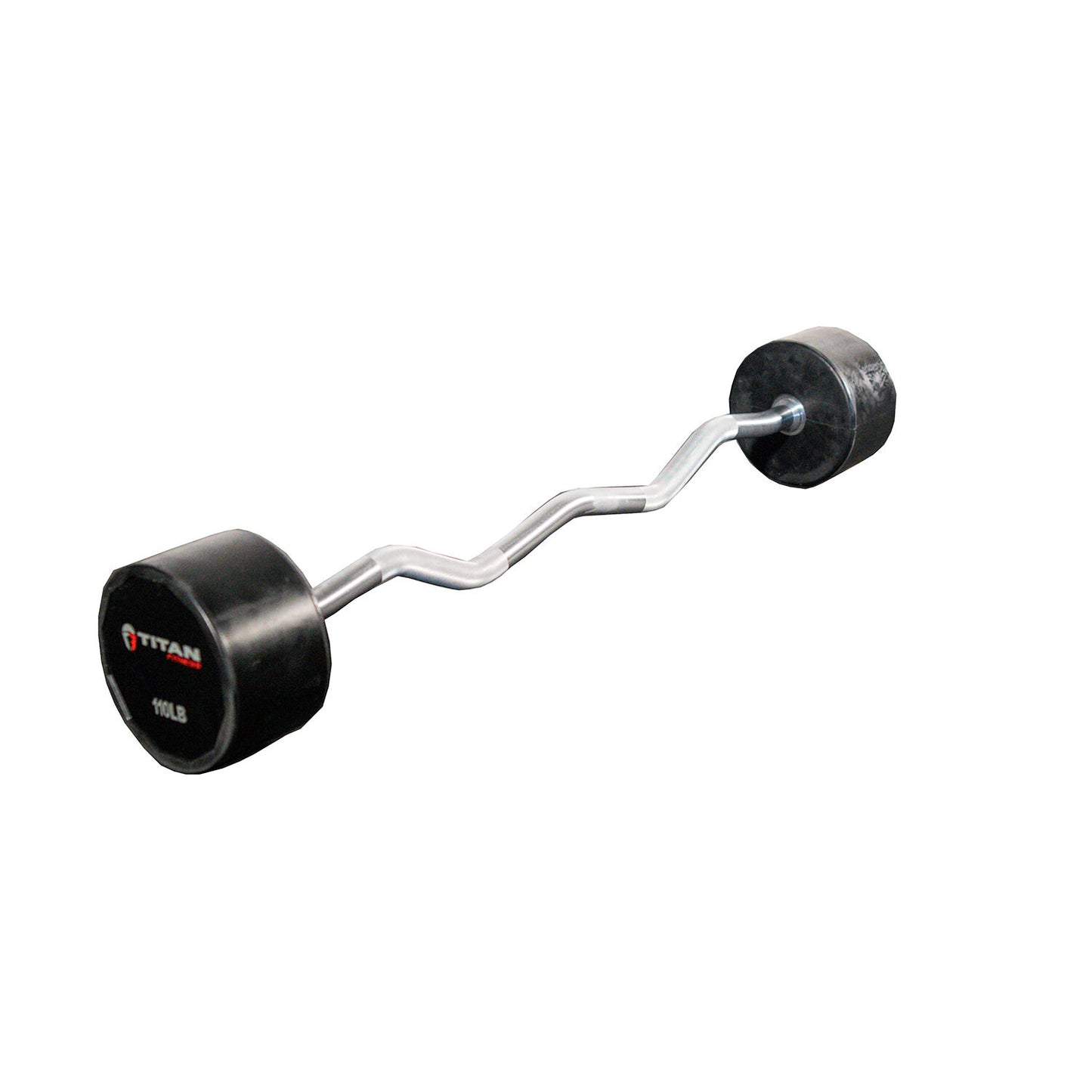 110 LB EZ Curl Rubber Fixed Barbell - view 1