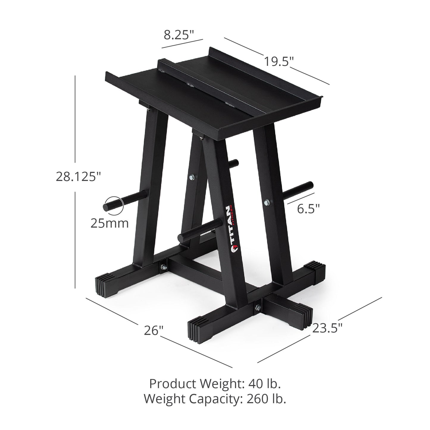 Dumbbell Stand and Plate Tree V3 - view 9