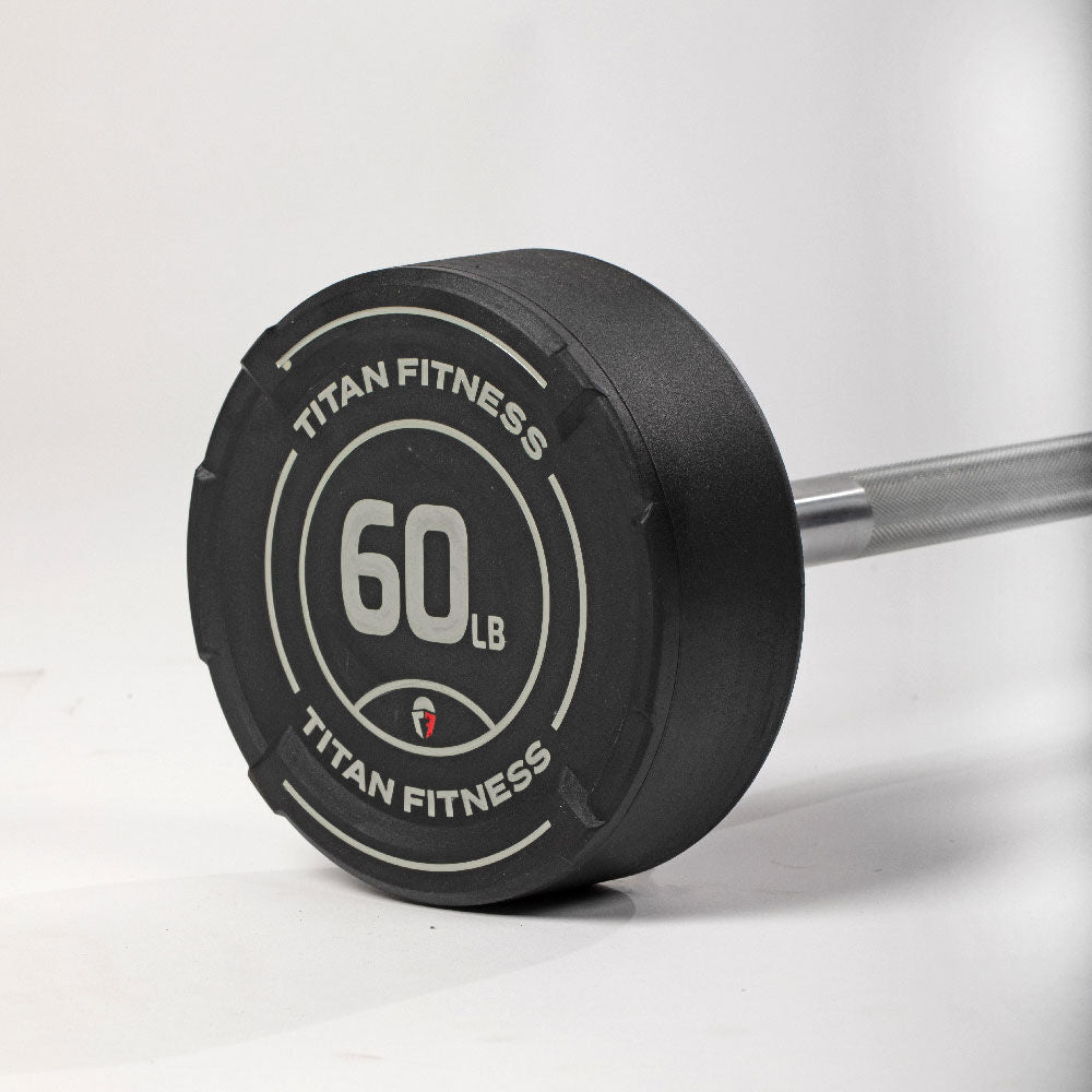 60 LB Straight Fixed Rubber Barbell - view 6