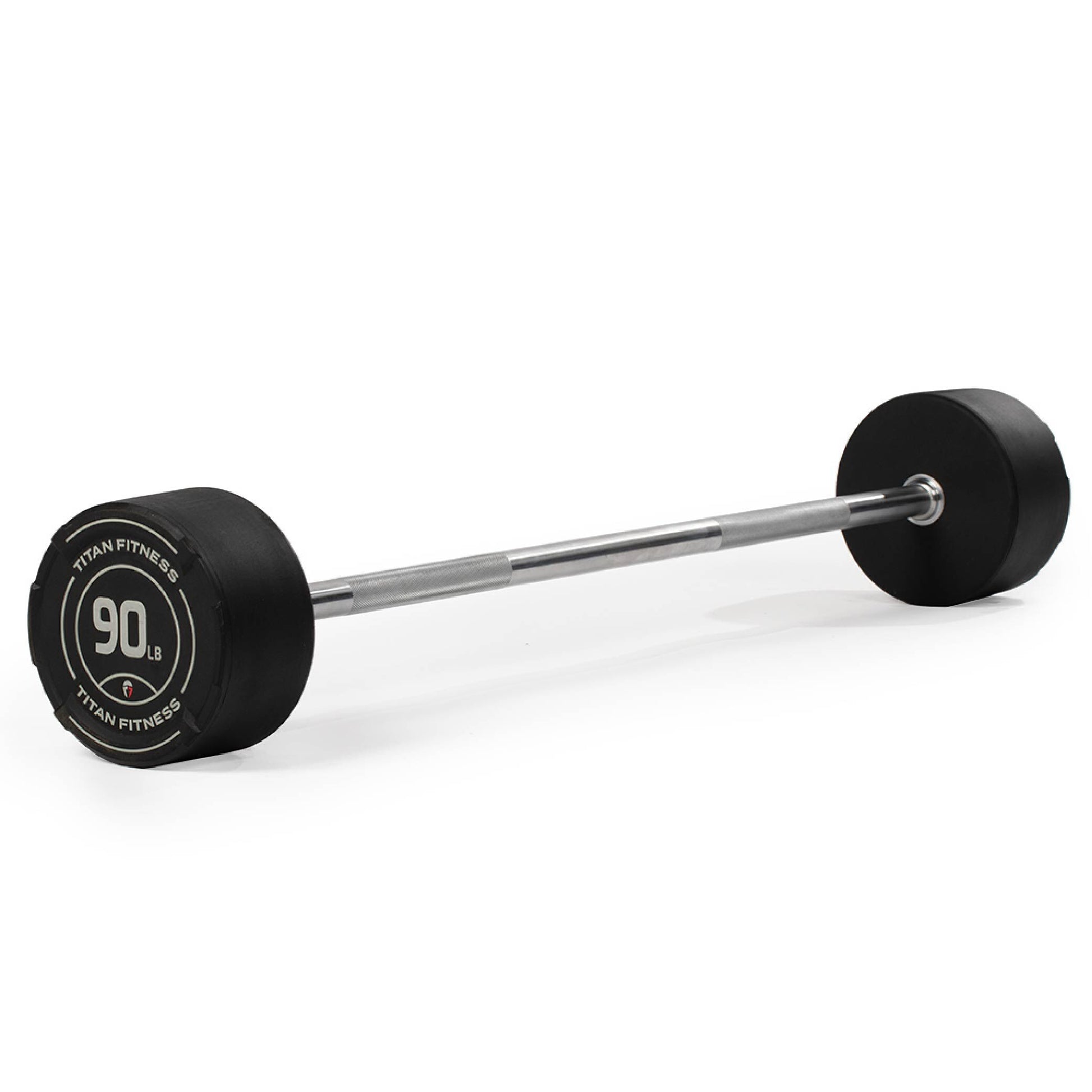 90 LB Straight Fixed Rubber Barbell
