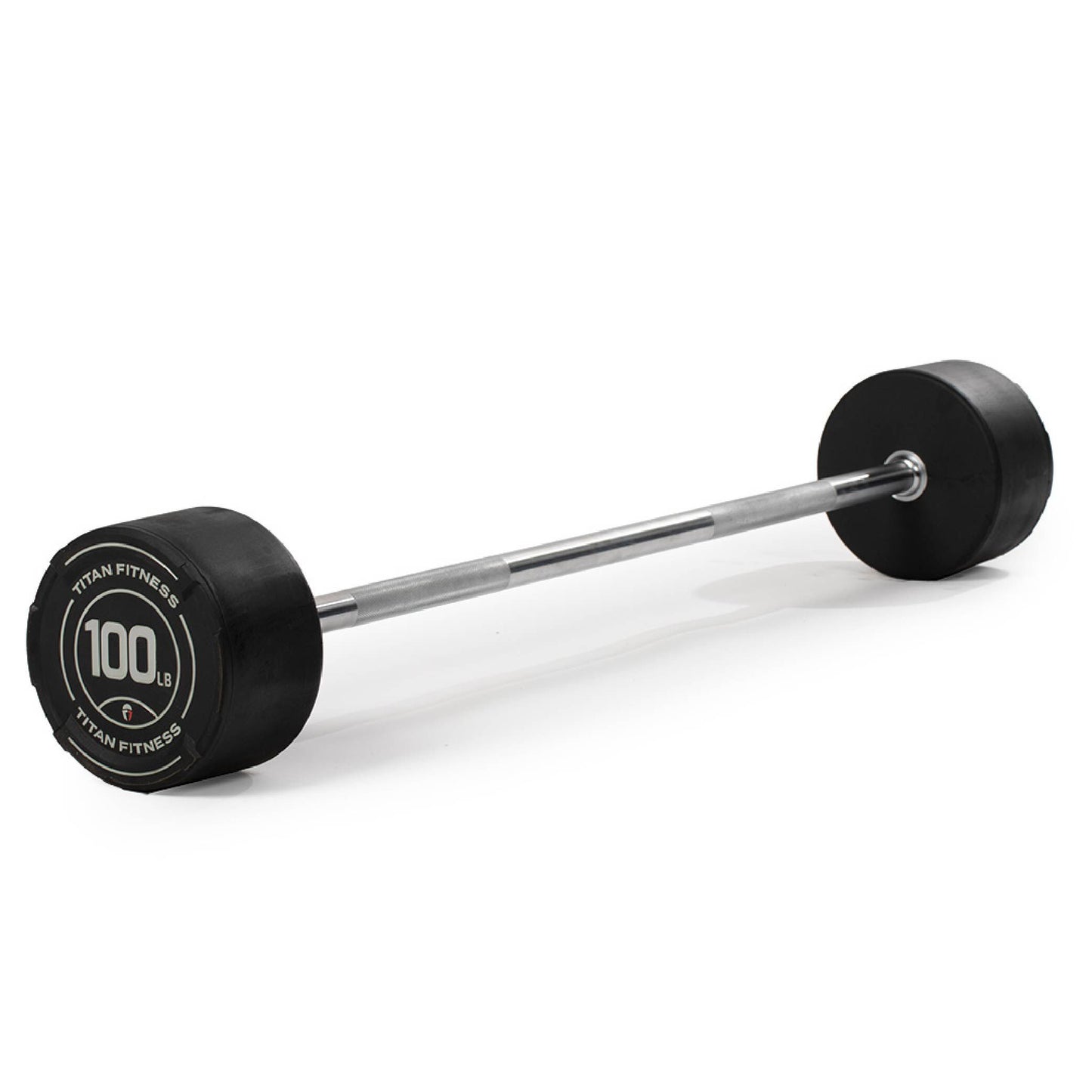 100 LB Straight Fixed Rubber Barbell - view 1