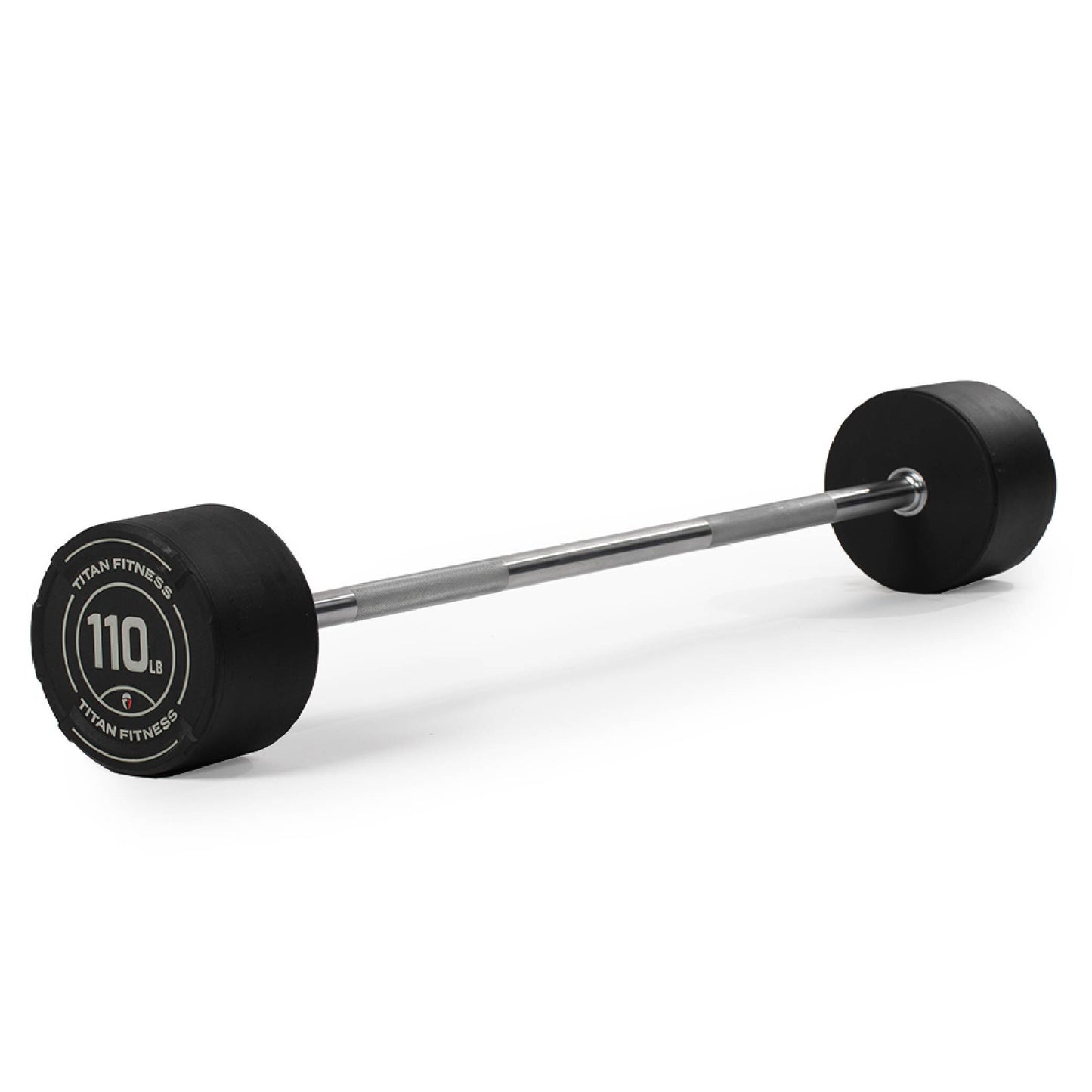 110 LB Straight Fixed Rubber Barbell - view 1