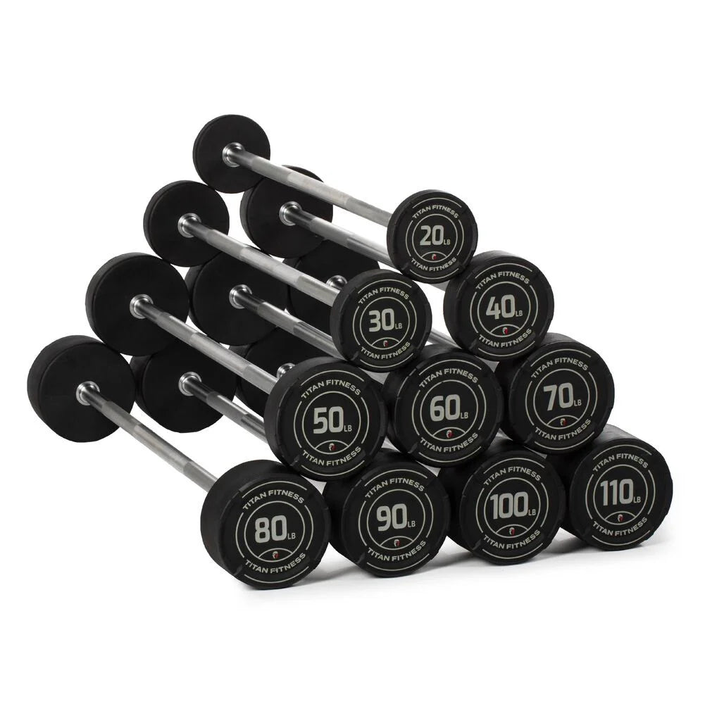 Straight Fixed Rubber Barbells