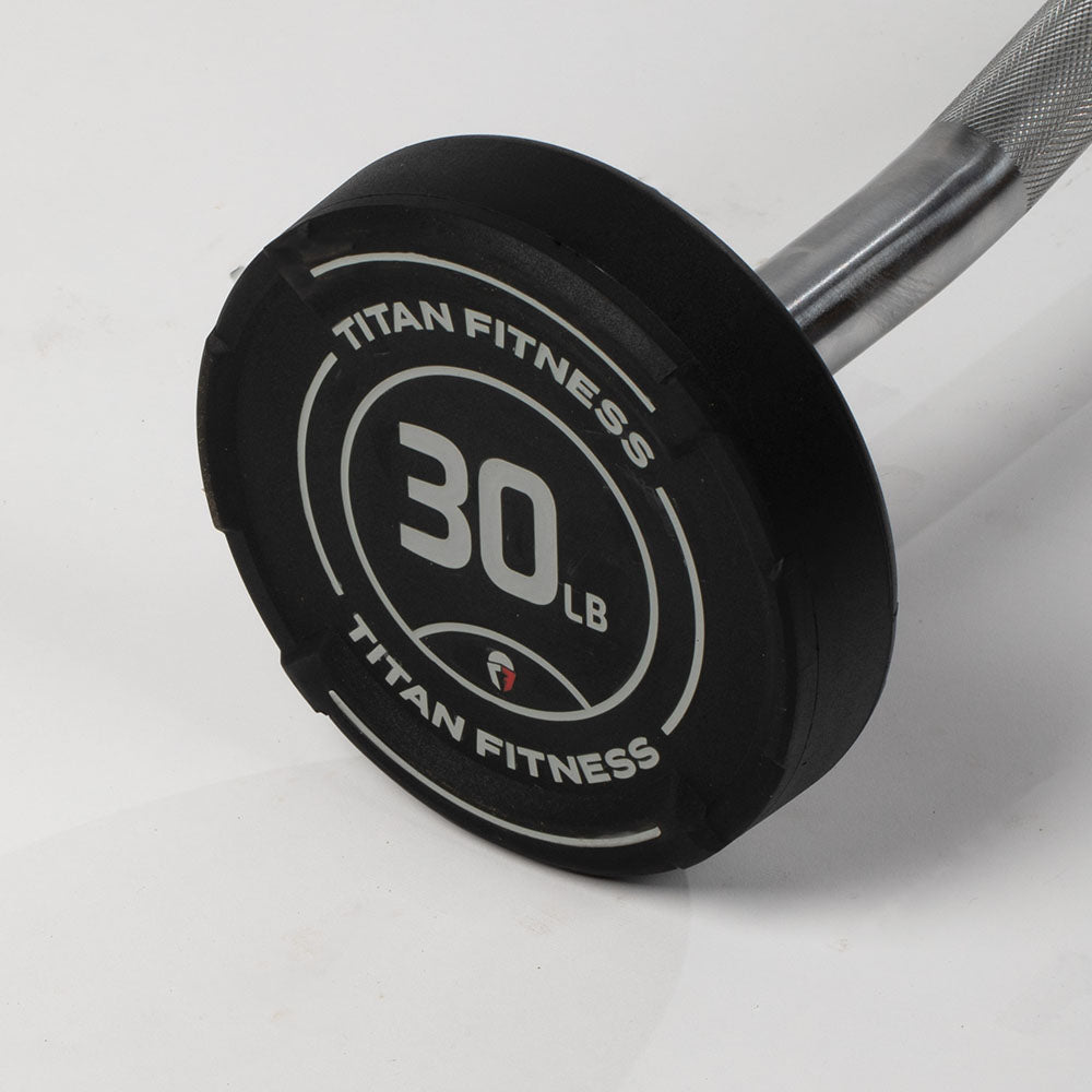 30 LB EZ Curl Fixed Urethane Barbell