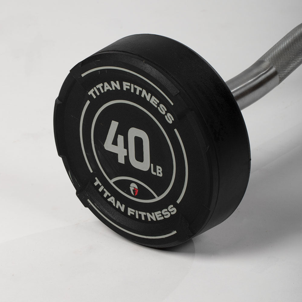 40 LB EZ Curl Fixed Urethane Barbell