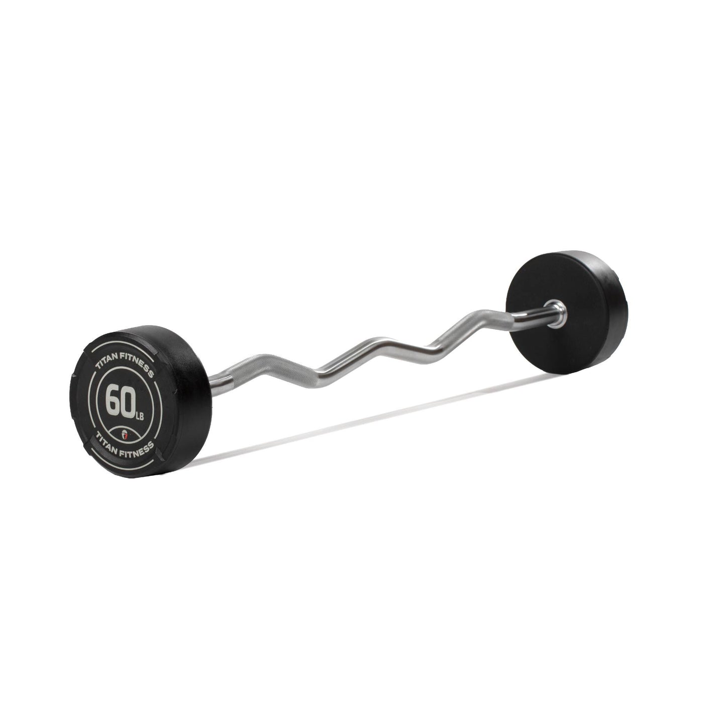 60 LB EZ Curl Fixed Rubber Barbell - view 1