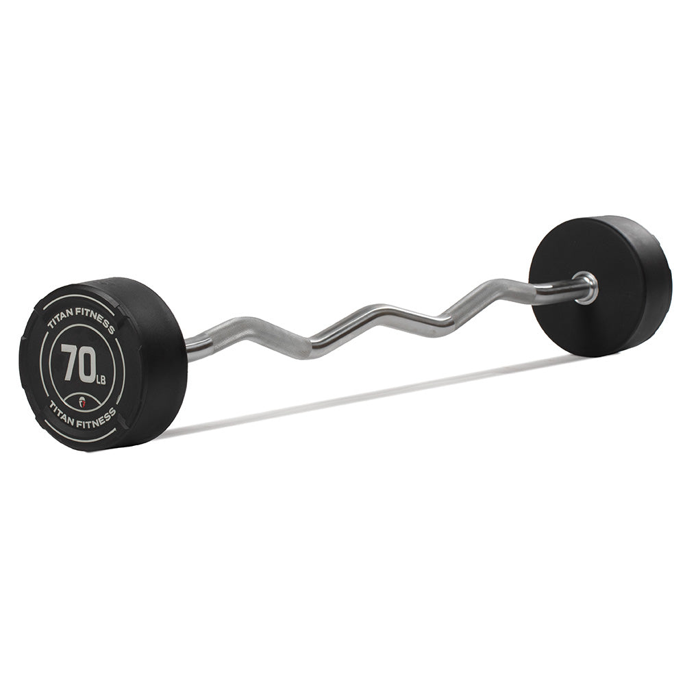 70 lb Fixed EZ Curl Bar Titan Fitness1