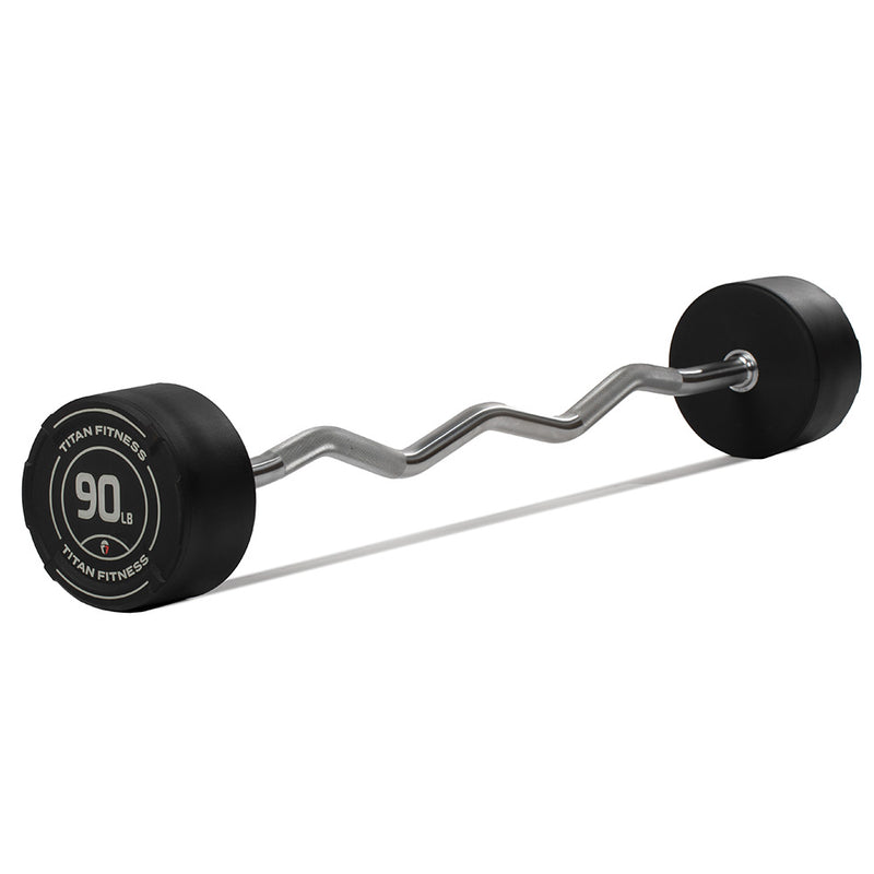 90 lb Fixed EZ Curl Bar Titan Fitness - Main Image