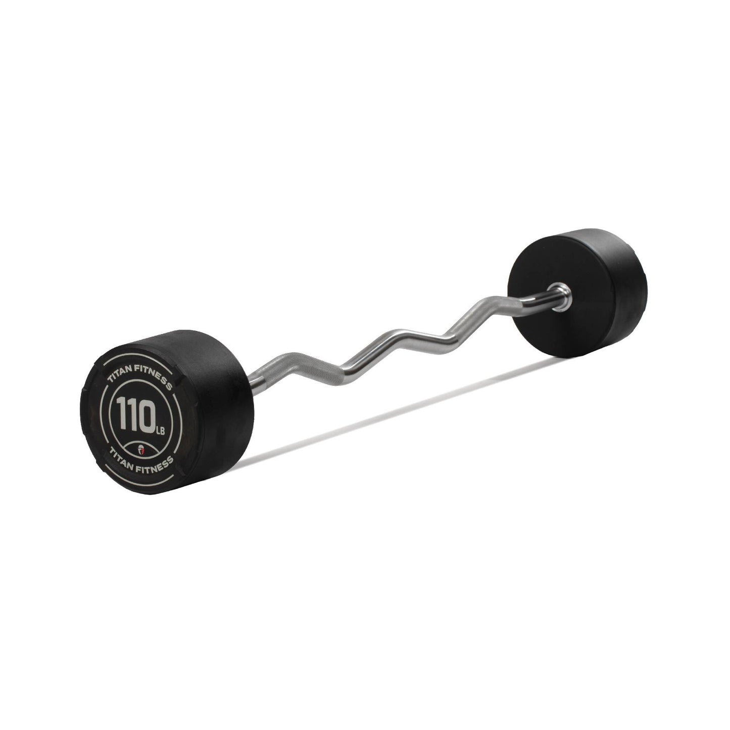 110 LB EZ Curl Fixed Rubber Barbell - view 1