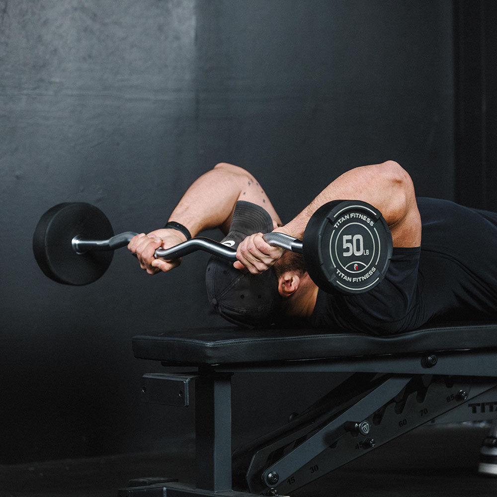 20 LB - 110 LB EZ Curl Fixed Urethane Barbells - view 8