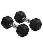 15 LB Rubber Hex Dumbbells