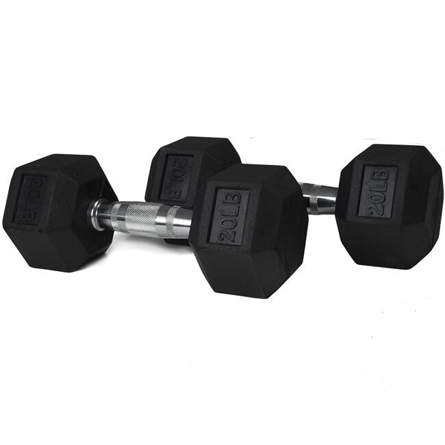 Rubber Wrapped Hex Dumbbell, 20 deals lbs. a pair