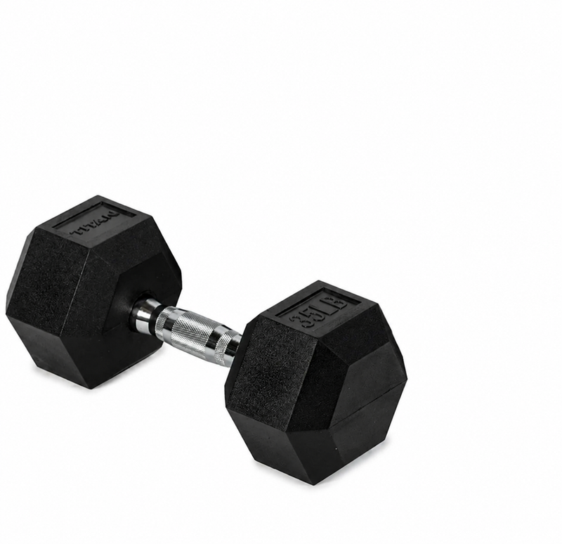 Scratch and Dent, 35 LB Rubber Hex Dumbbell